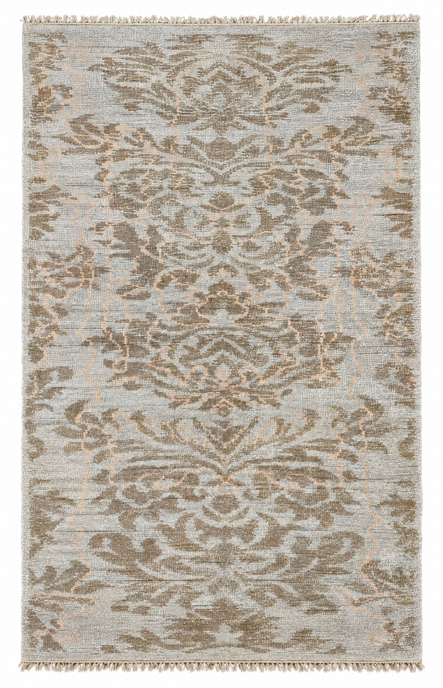 Pearl 5.6x8.6 Beige and Brown Hand-Knotted Rug — created with Imersian