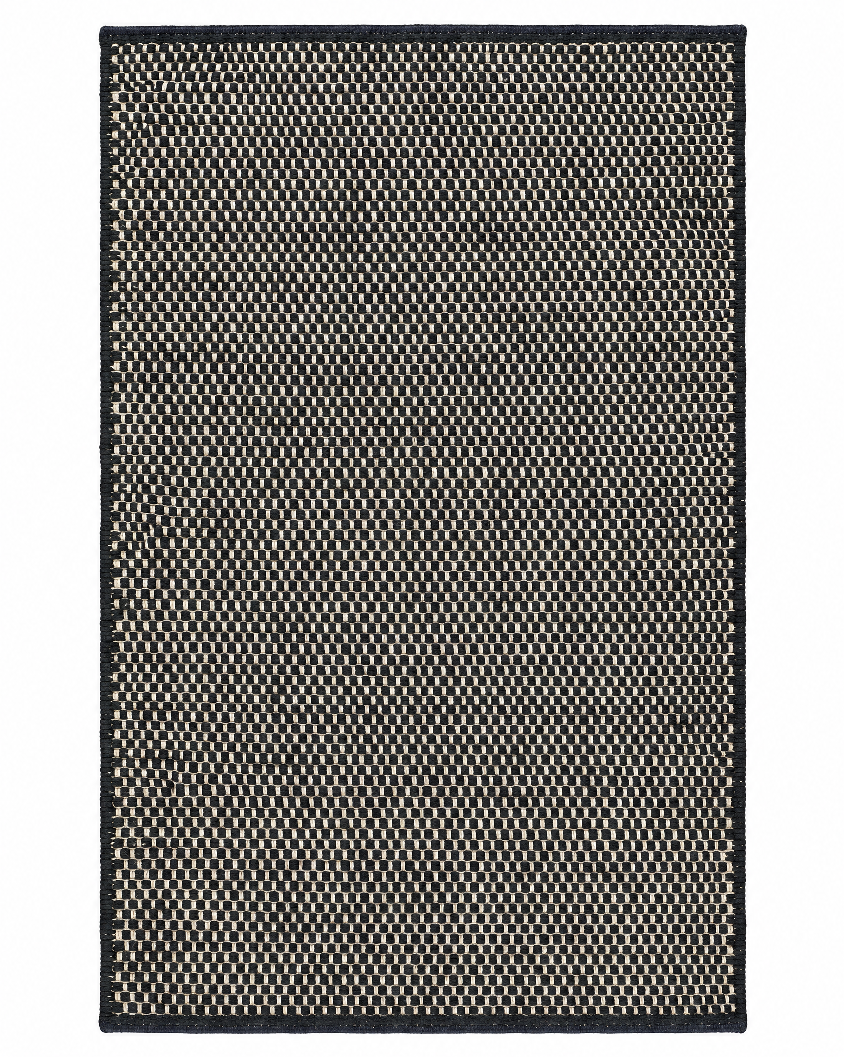 Jay 5x6.3 Black Handwoven Durrie Rug — created with Imersian