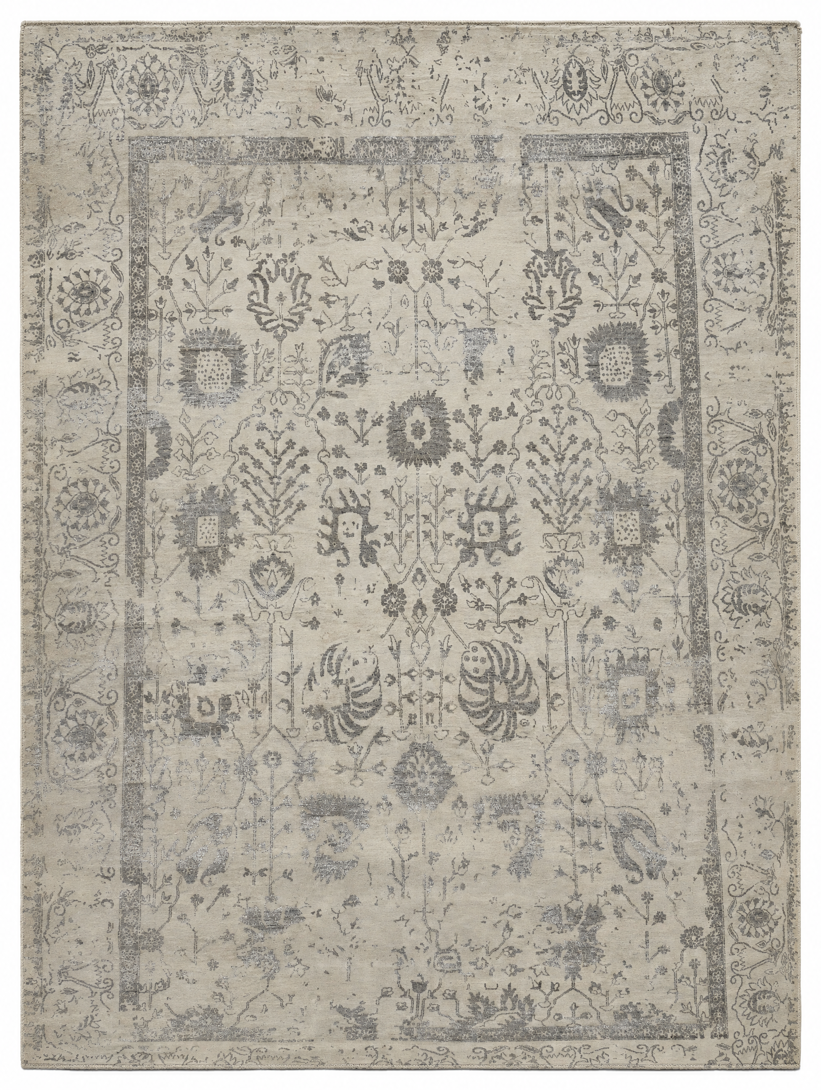 Elijah 9x12 Grey High-Low Hand-Knotted Modern Rug — created with Imersian