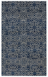Clyde Weston 5.6x8.9 Hand-Knotted Blue & Silver Floral — created with Imersian