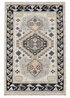 Megara 10x14 Ivory and Black Hand-Knotted Oushak Rug - CLEARANCE 50% OFF — created with Imersian