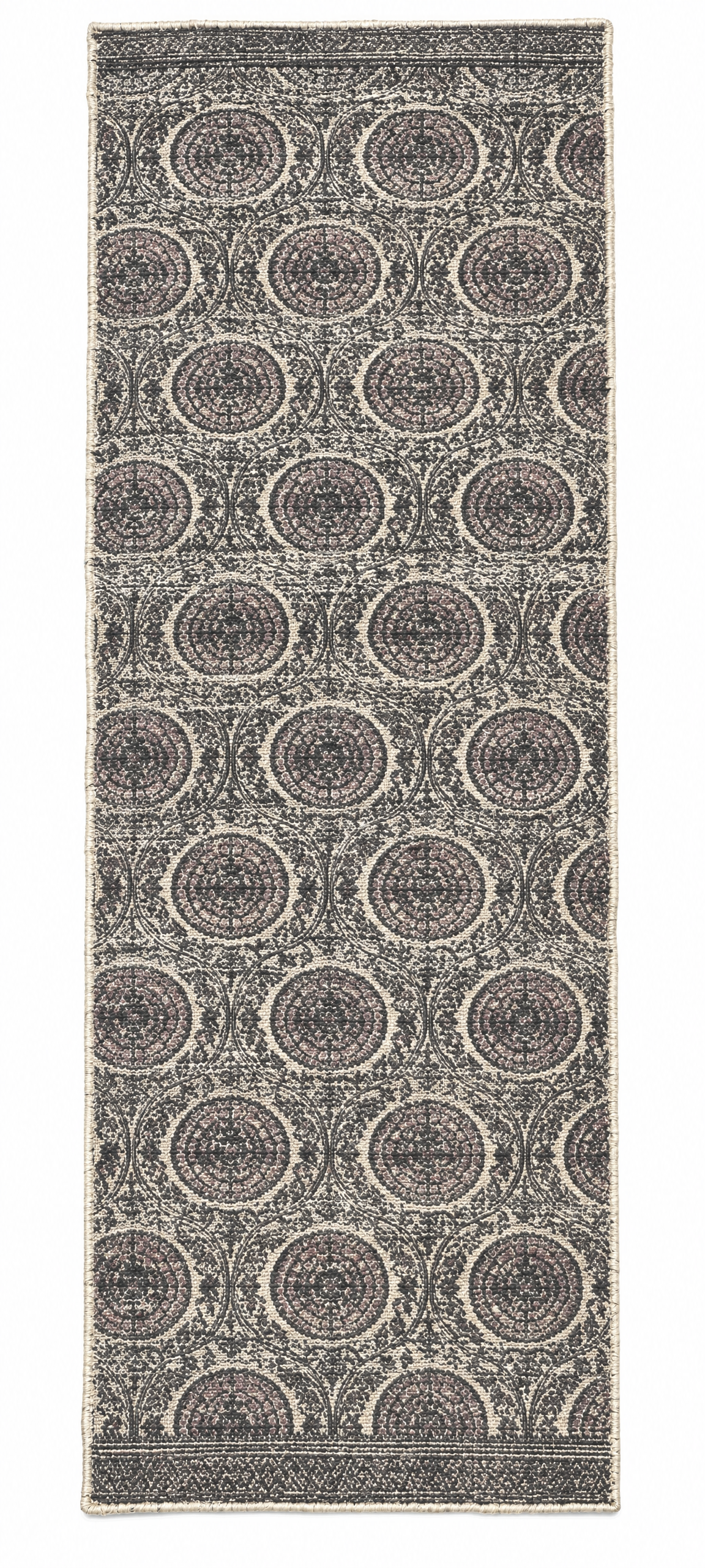 Ronan T. 3.6x7.9 Handwoven Natural Kilim Jute Runner Rug — created with Imersian