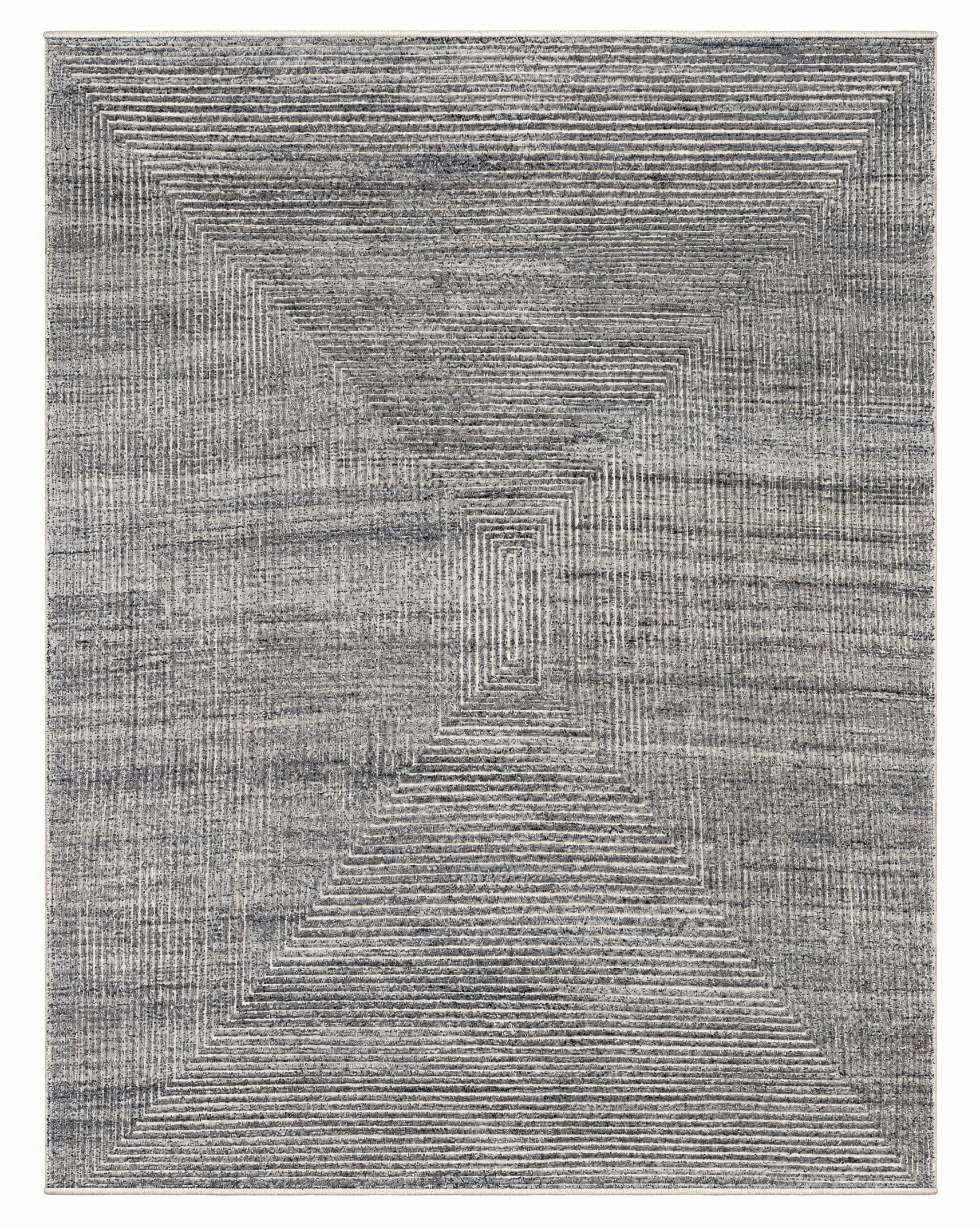 Nick 8x10 Hand-Knotted Silver & Grey Cut Pile — created with Imersian