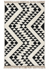 Morocco Melody 5.3x7.6 Ivory and Black Handwoven Modern Moroccan Style Rug — created with Imersian