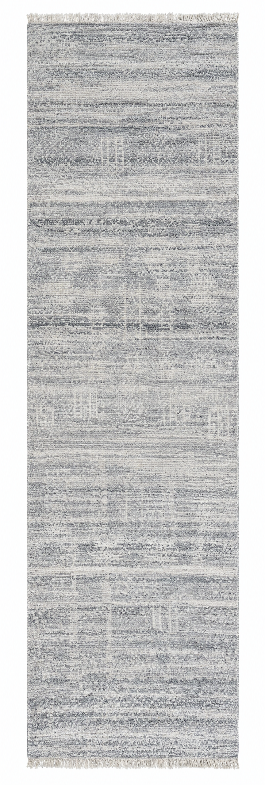 Boomer 2.6x10 Silver Hand-Knotted Modern Runner — created with Imersian