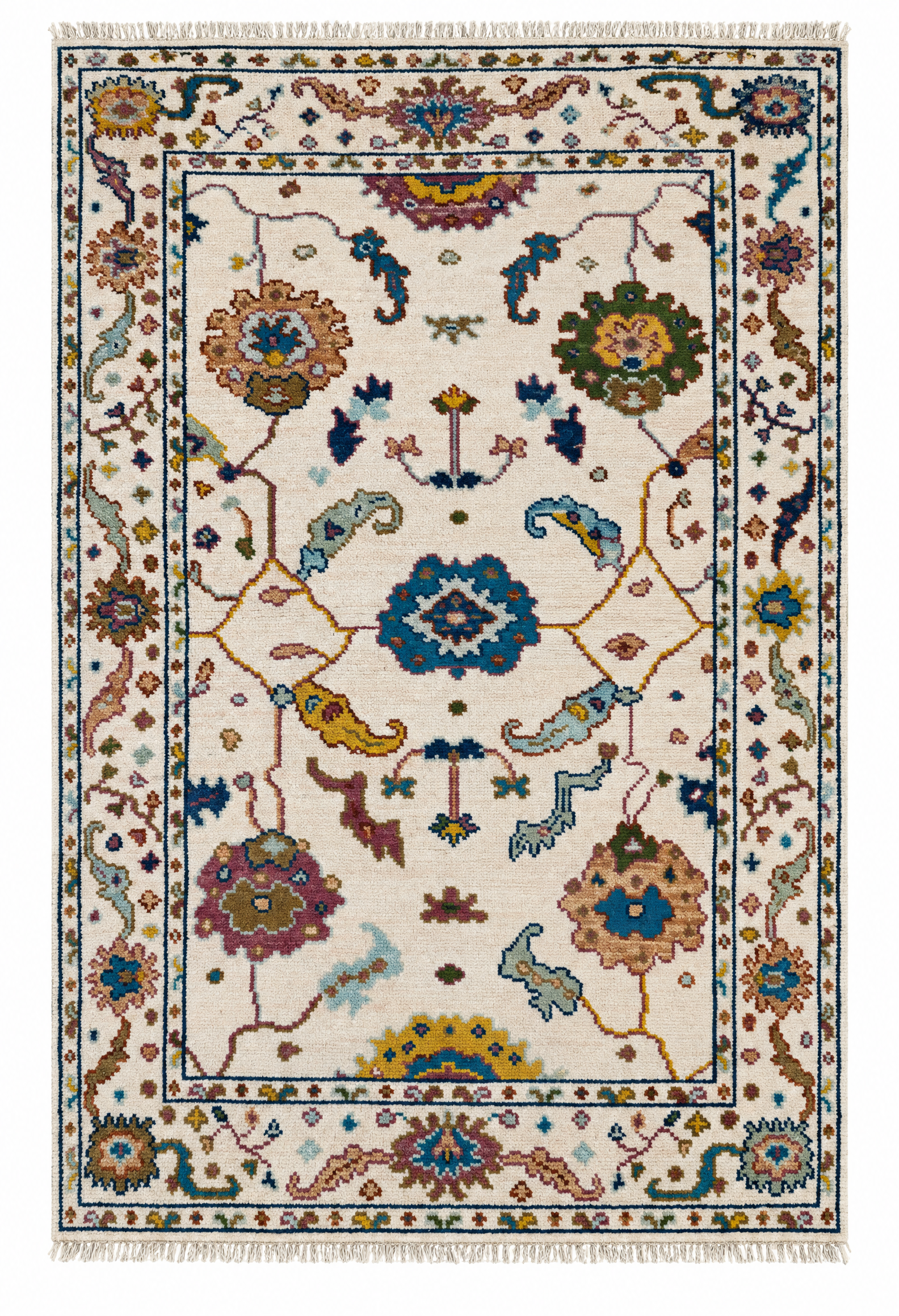 Jill Zarin 4.3x6.3 Hand-Knotted Oushak Light Pink — created with Imersian