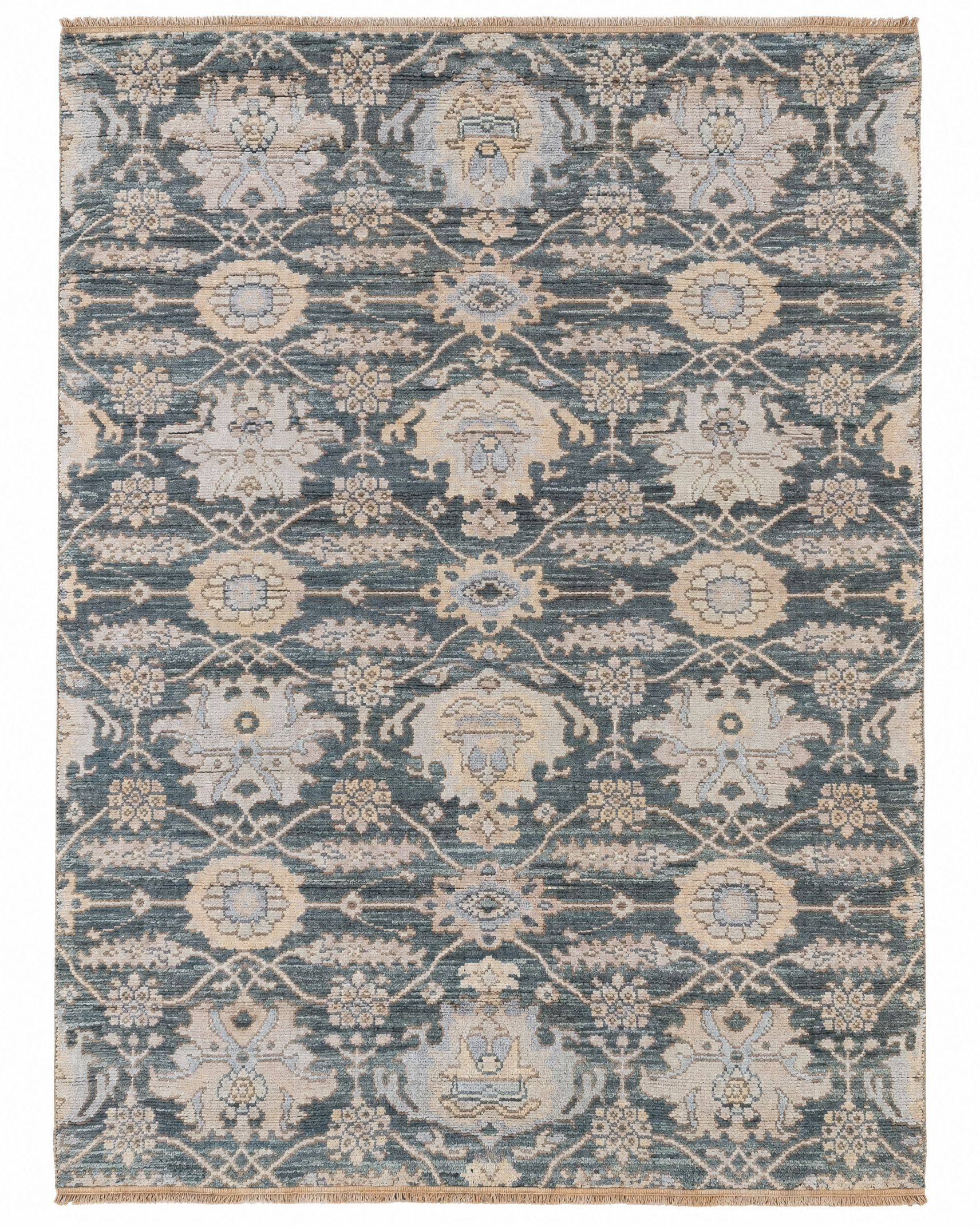 Abalon 8x10 Dark Grey Hand-Knotted Oushak Rug — created with Imersian
