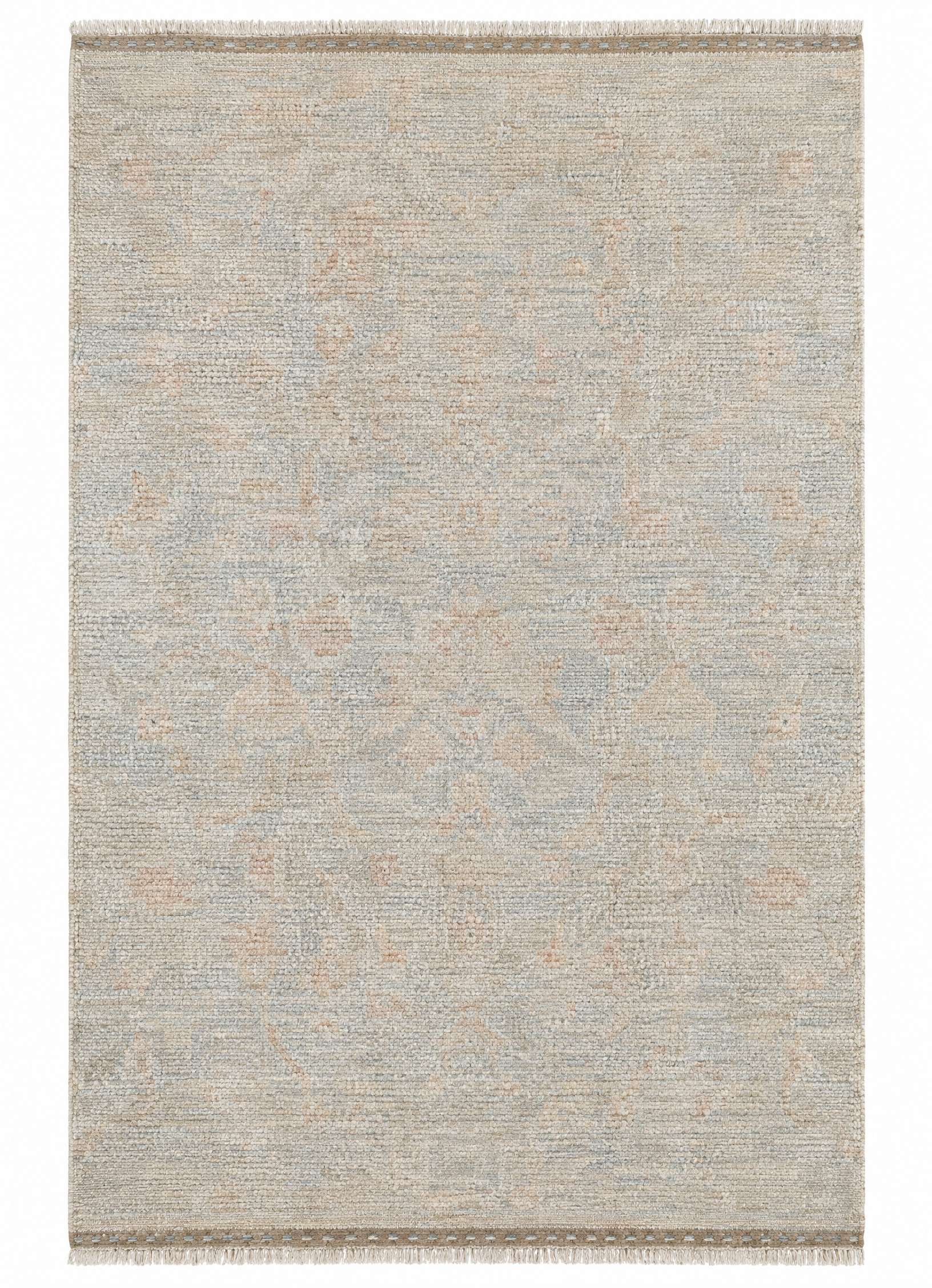 Diane 8.10x12.3 Light Blue Whitewashed Afghani Oushak Rug — created with Imersian