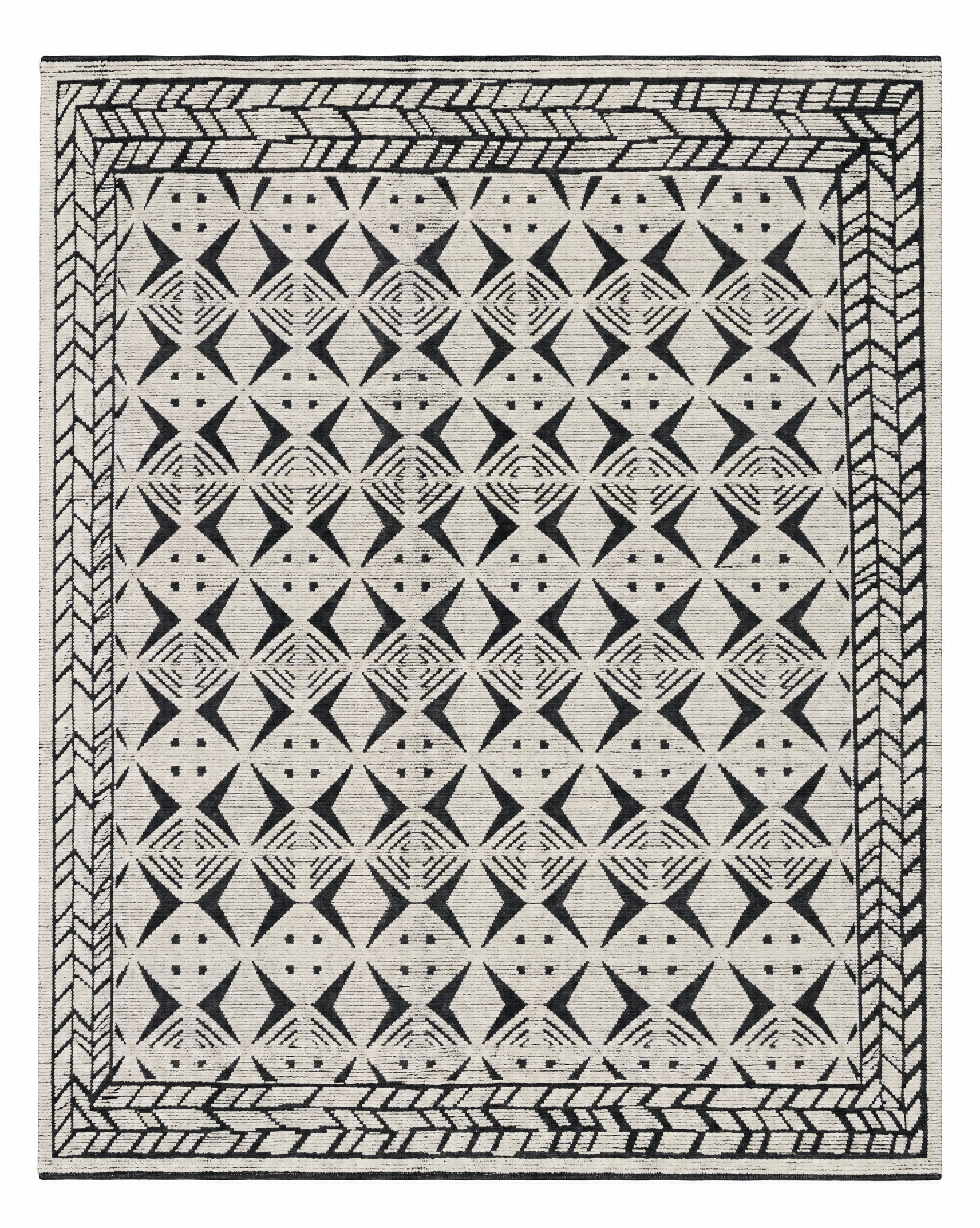 Henry 8x10 Hand-Knotted Silver & Grey Cut Pile — created with Imersian