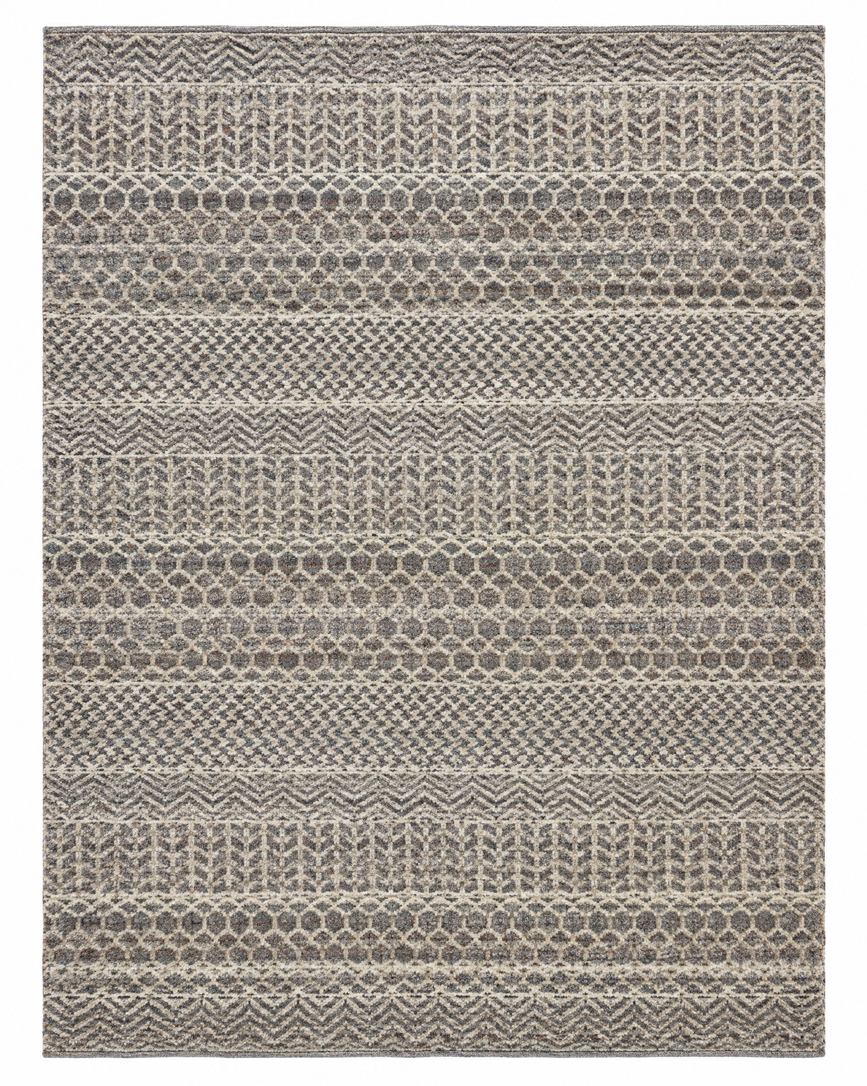 Justin Brescia 8x10 Hand-Knotted Modern Grass Grey and Silver — created with Imersian