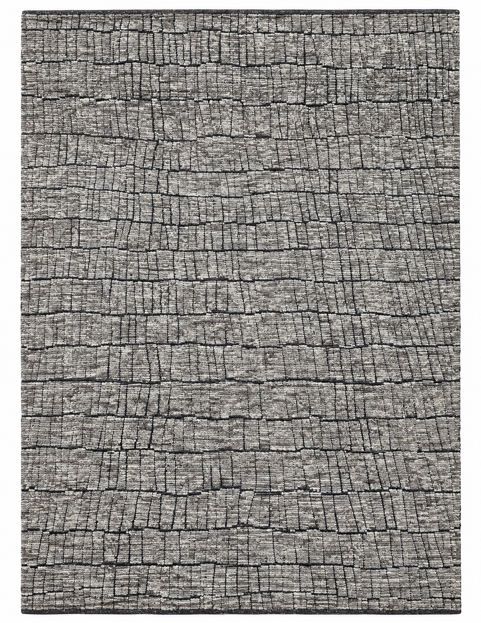 Gerry 9.3x12 Hand-Knotted Dark Grey & Grey High Low — created with Imersian