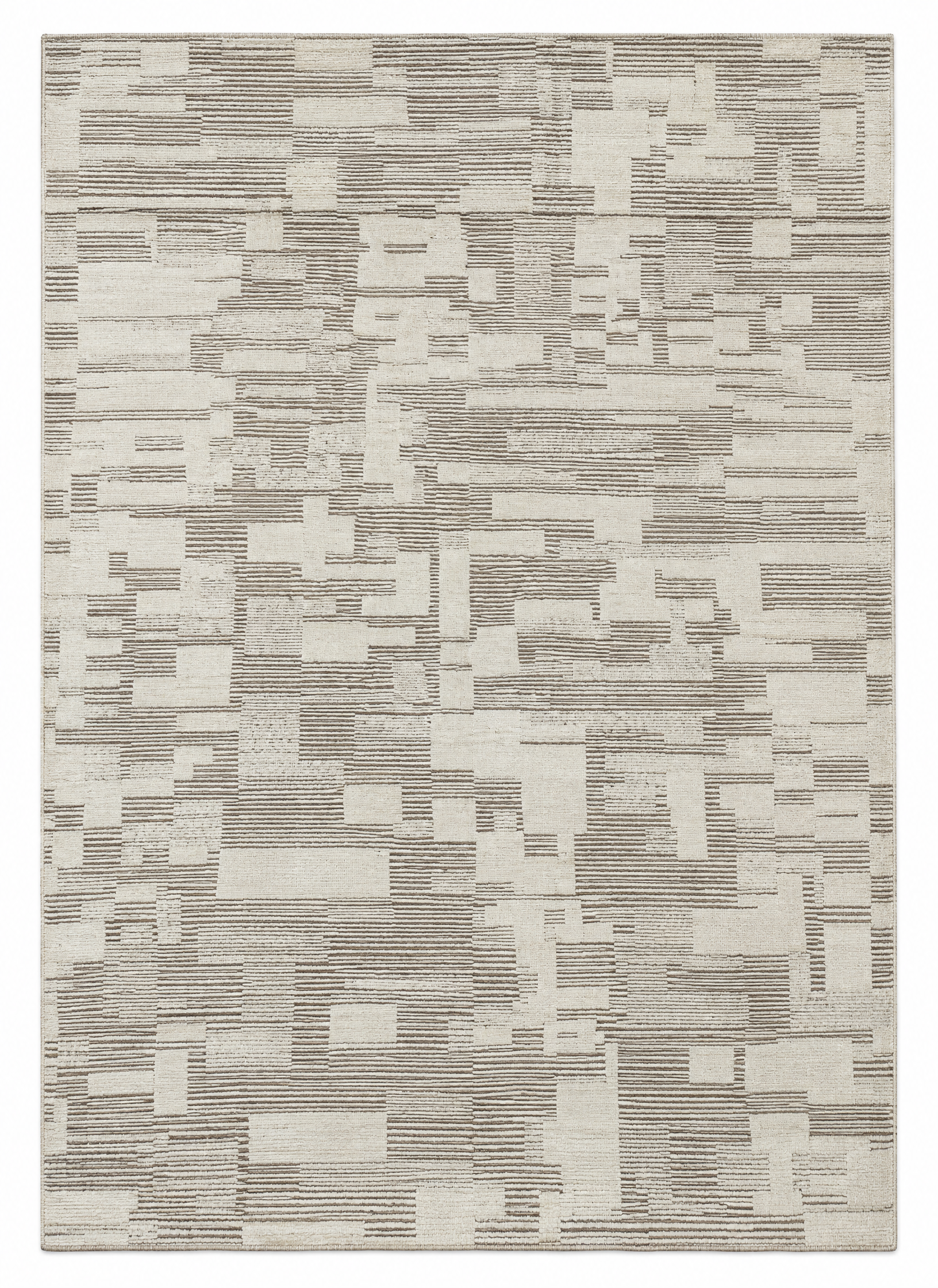 Dieter Stoltz 10.3x14 Hand-Knotted Ivory & Grey Modern — created with Imersian