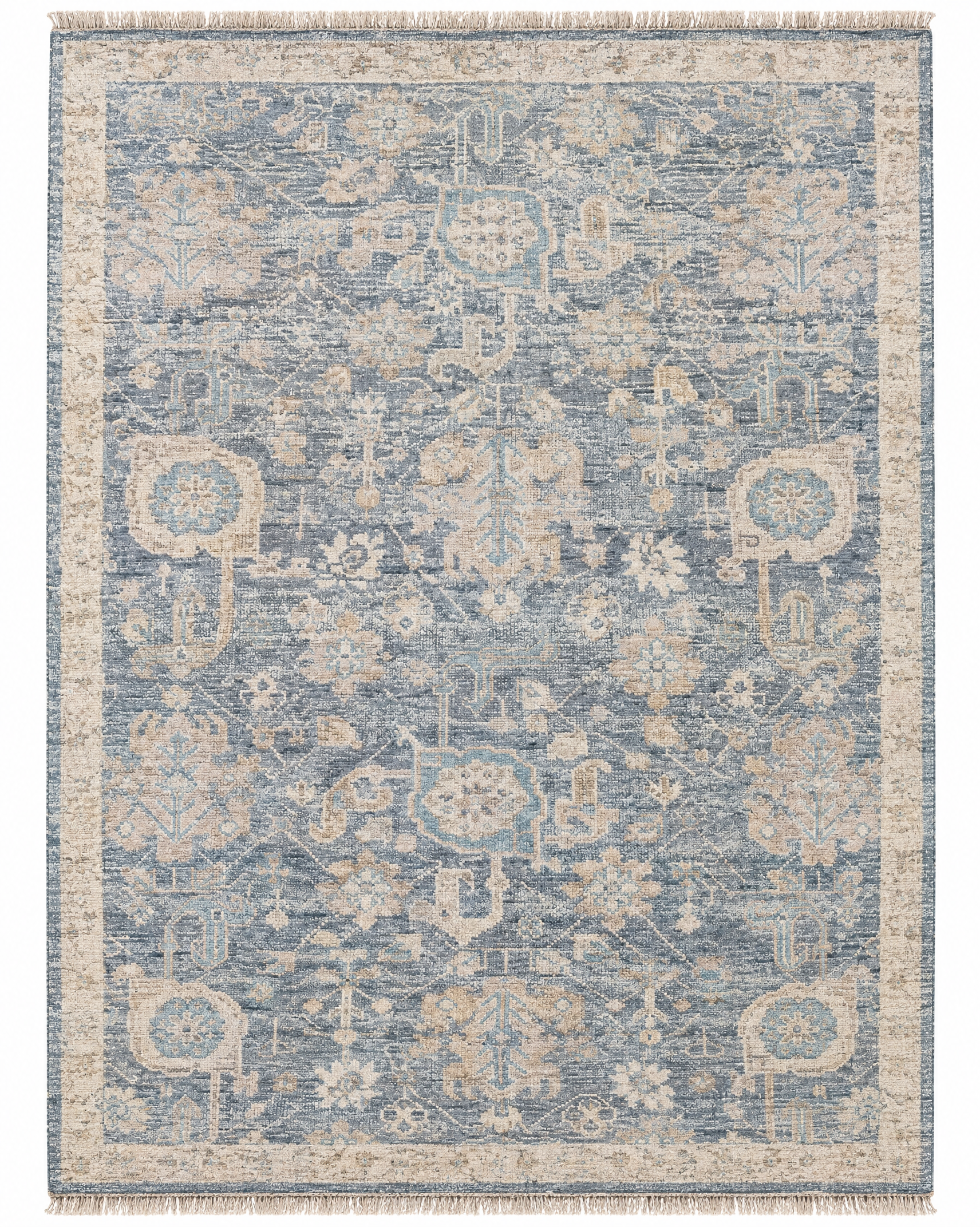Marilyn 8x10 Blue Hand-Knotted Oushak Rug — created with Imersian