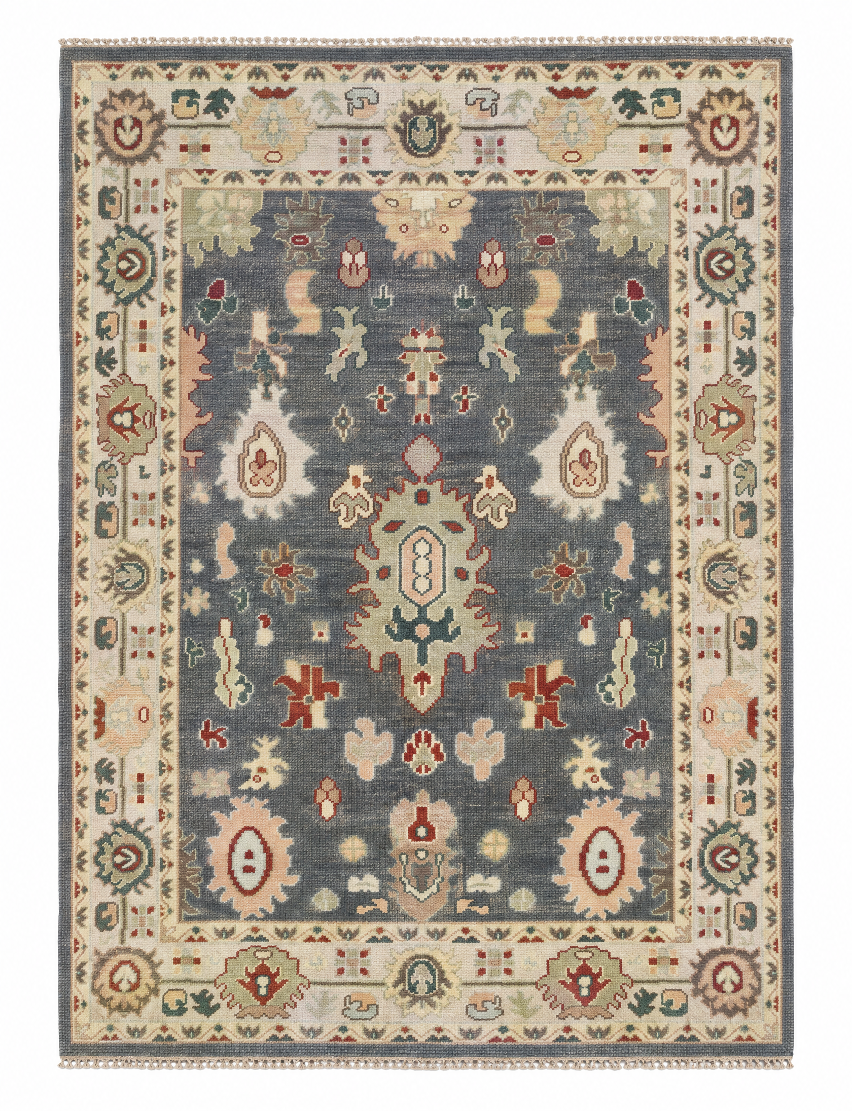 Caroline James 9x11.9 Multi Color Hand-Knotted Oushak Rug — created with Imersian