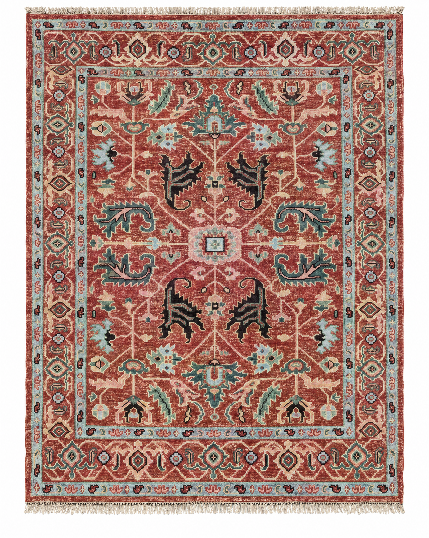 Kyra 8x10 Rust Hand-Knotted Oushak Rug — created with Imersian