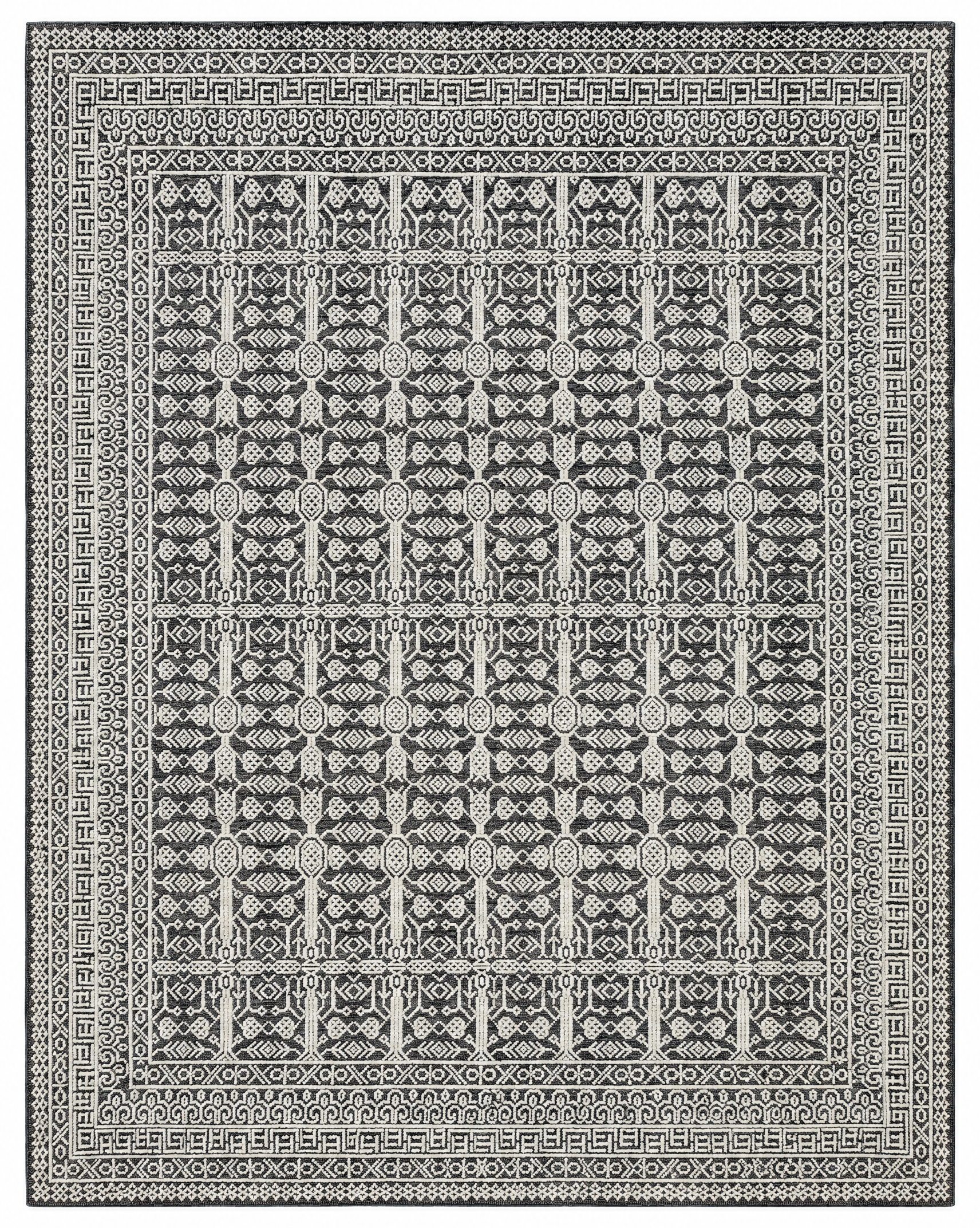 Carmine 8x10 Hand-Knotted Grey & Silver High Low — created with Imersian