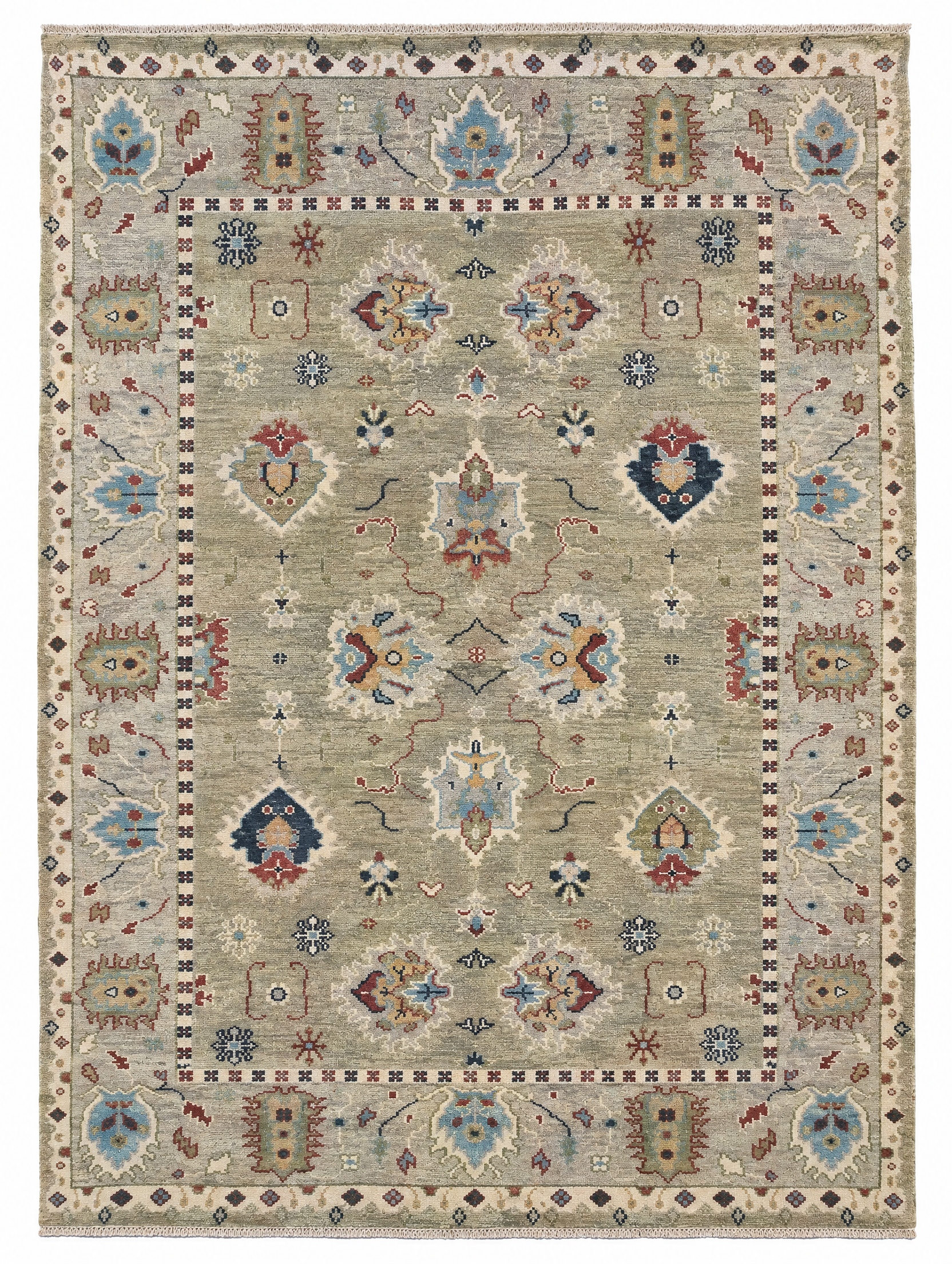Hattie Adams 9x12 Tan Hand-Knotted Oushak — created with Imersian