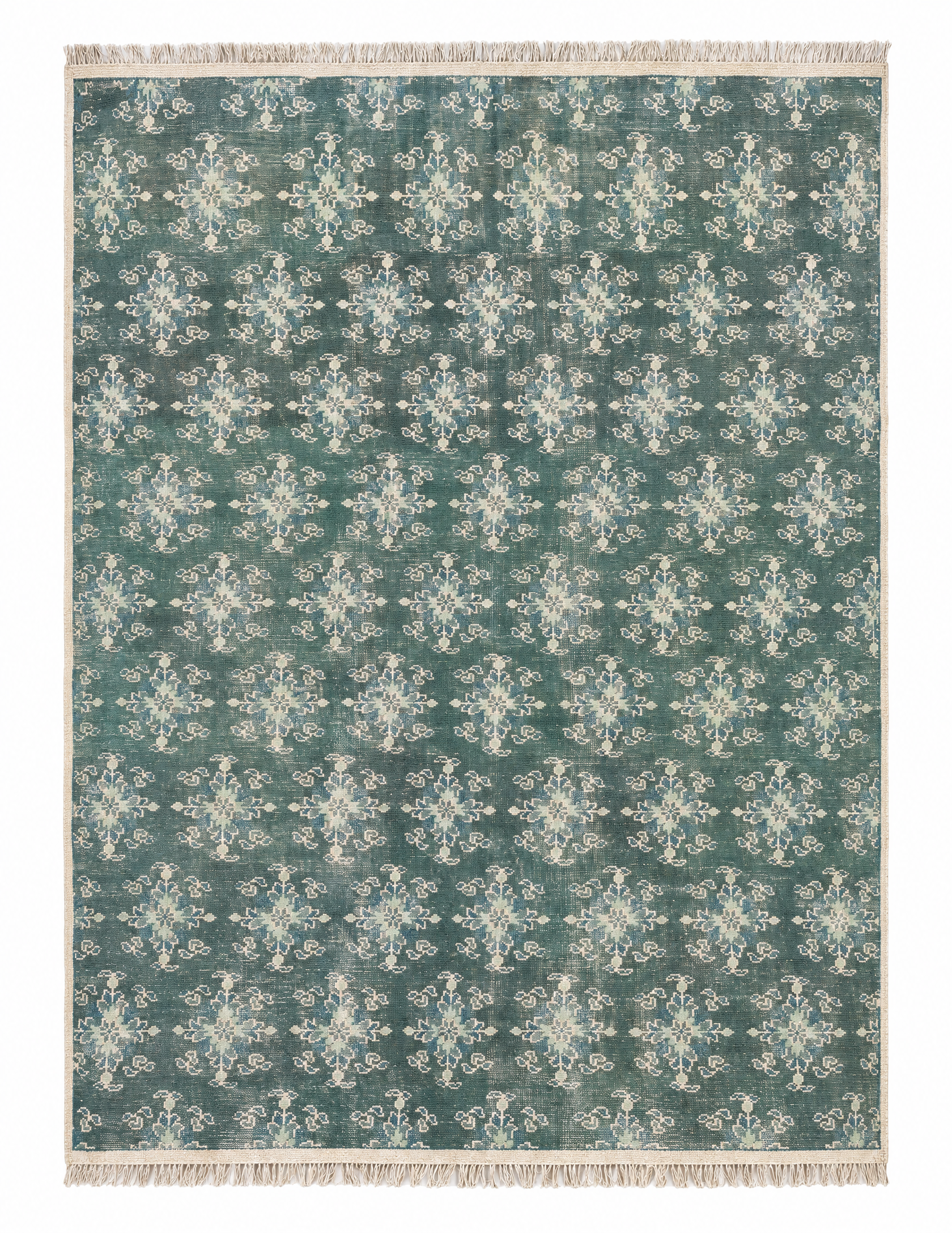 Layla 11x14.3 Green Hand-Knotted Oushak Rug — created with Imersian