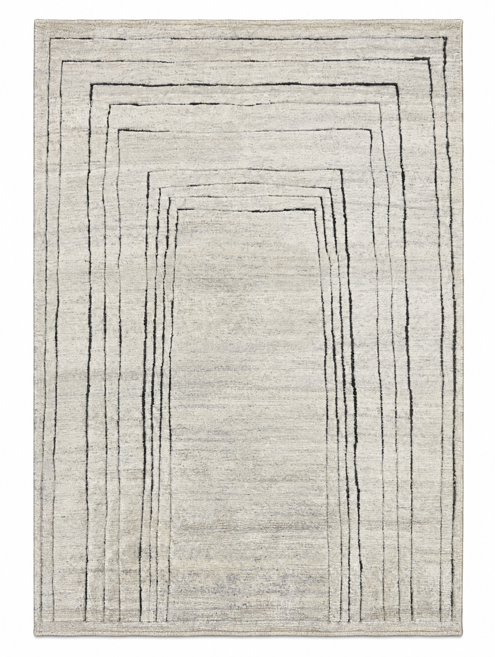 Ashe 6x8 Hand-Knotted Ivory Cut Pile — created with Imersian
