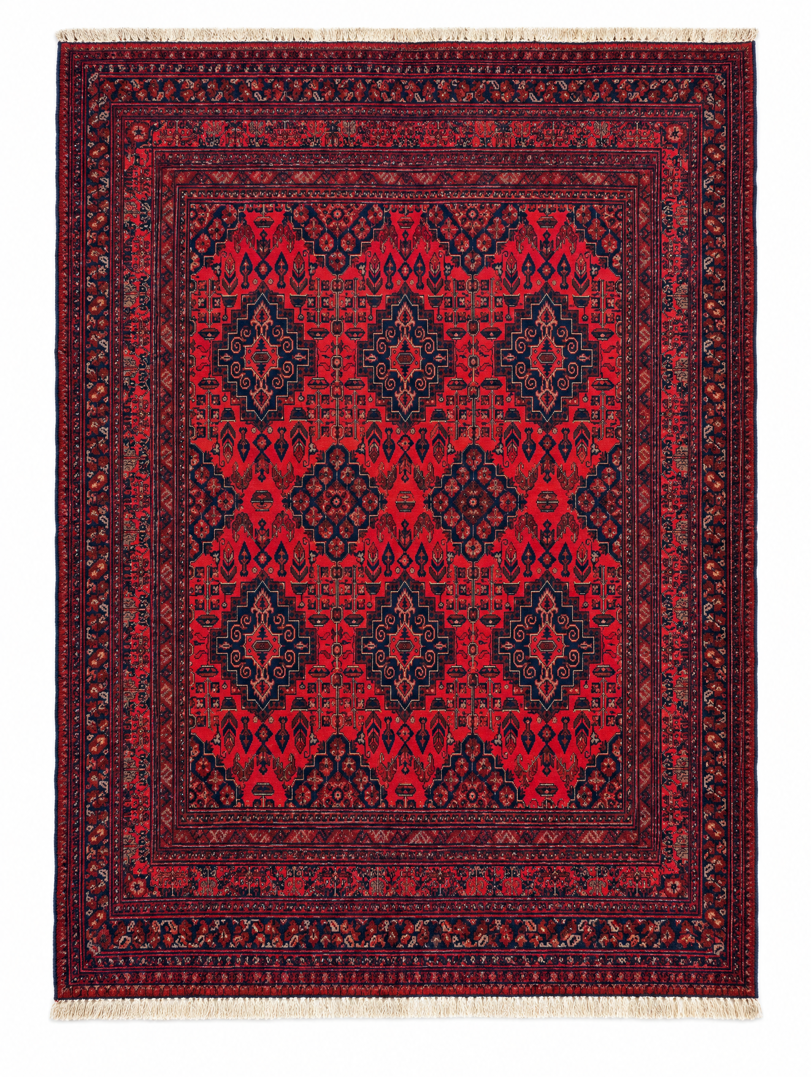 Marta Mendoza 9.8x12.10 Red Afghani Khal Muhammad Rug — created with Imersian