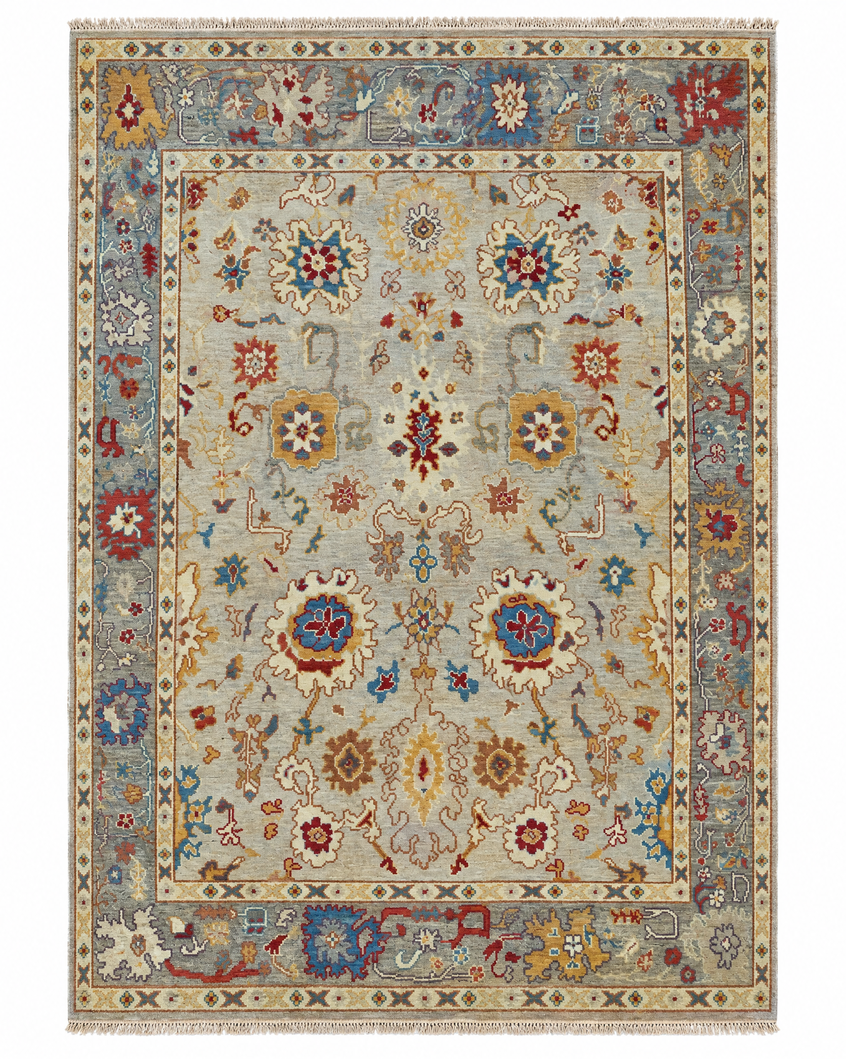 Georgette Lane 8x10 Tan & Grey Hand-Knotted Oushak — created with Imersian