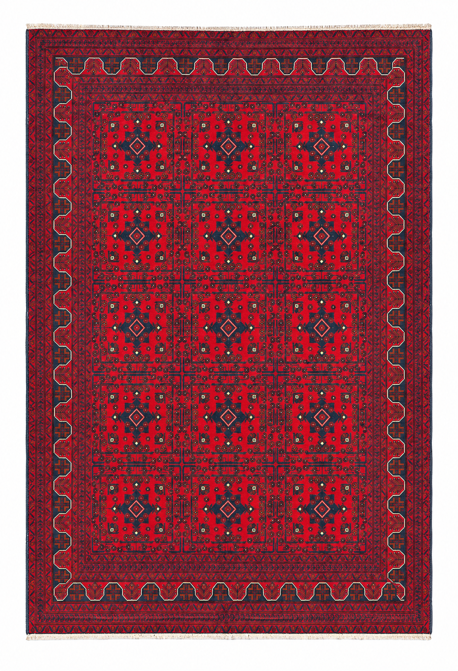 Kimmy Bowen 6.7x9.8 Red Afghani Khamyab Rug — created with Imersian