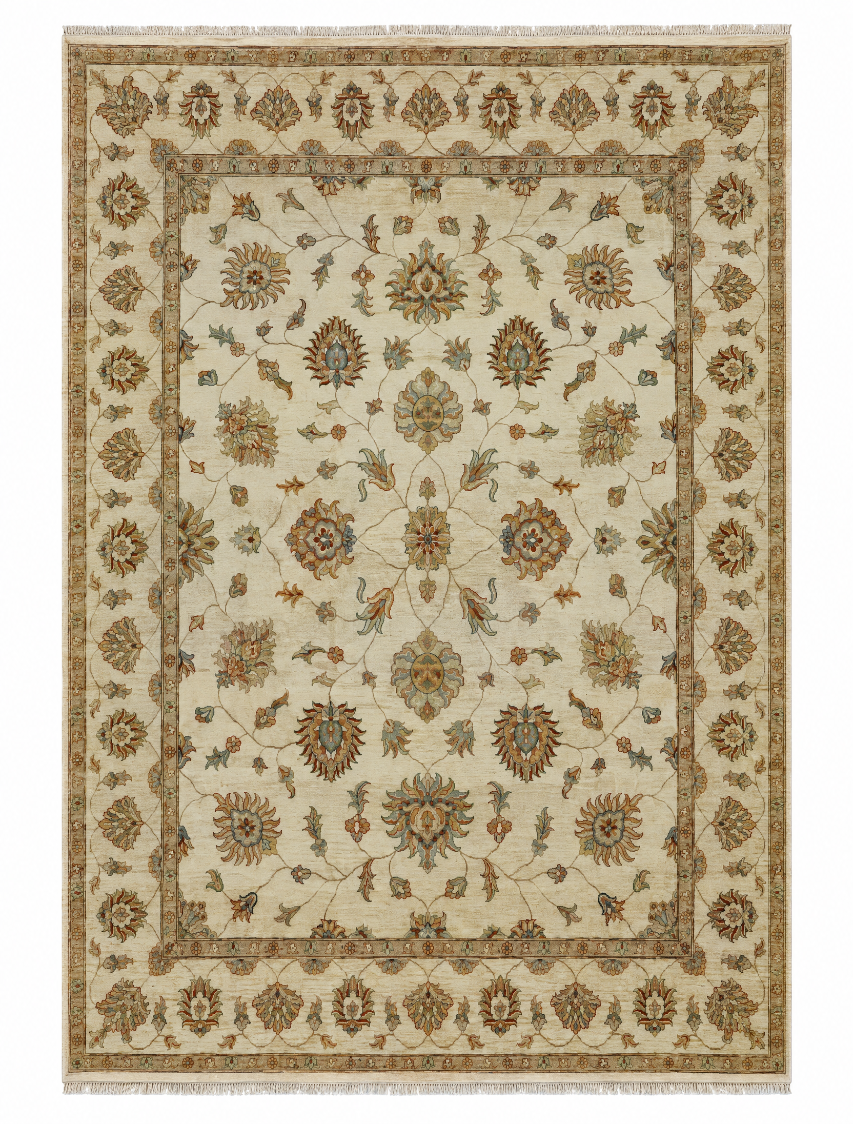 Marcia Cross 8x10.6 Hand-Knotted Ivory Kashan — created with Imersian