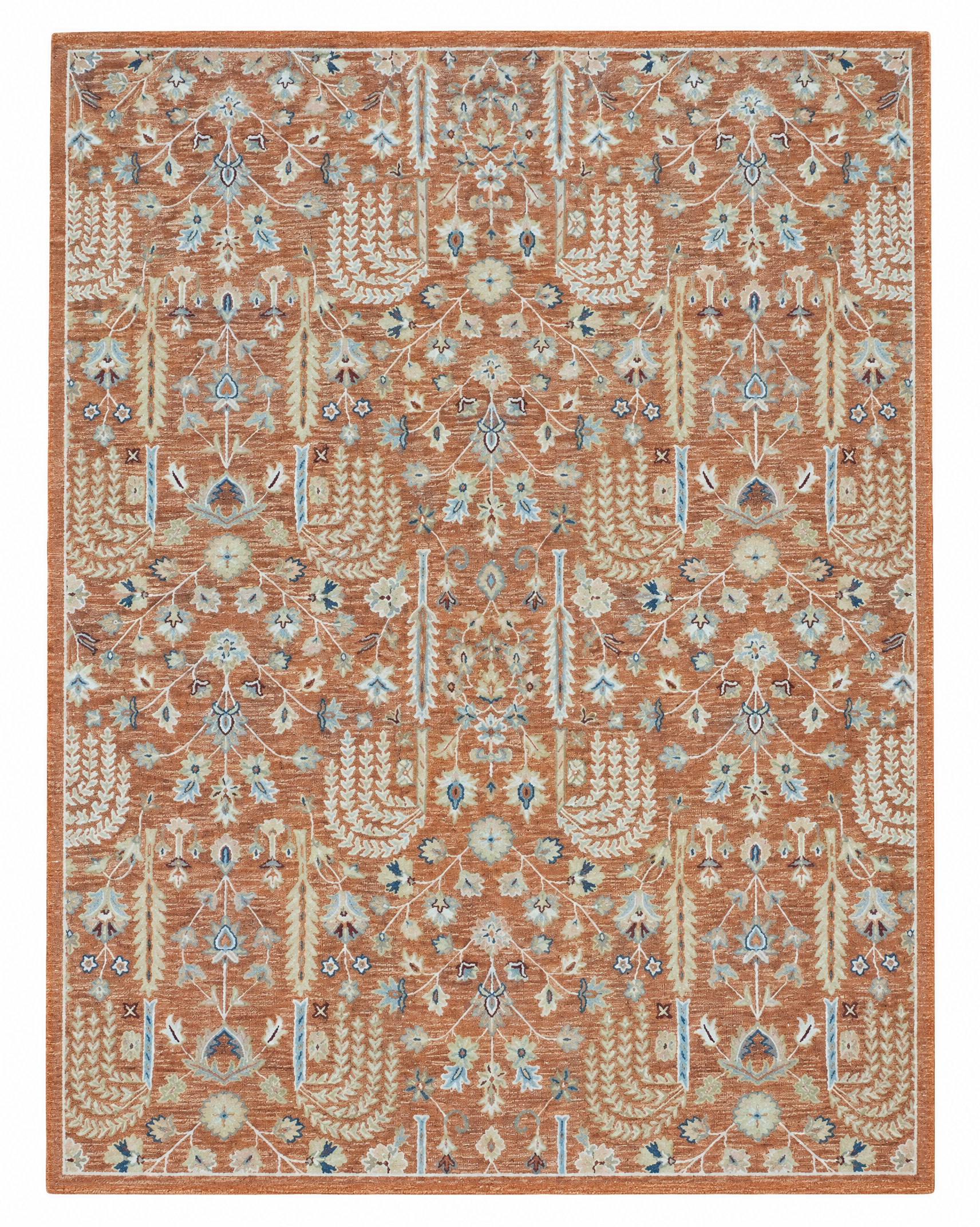 Linnea Berthelsen 7.9x9.9 Rust and Beige Hand-Tufted Rug — created with Imersian