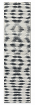 Lee 2.9x10 Hand-Knotted Ivory & Grey Cut Pile Runner Rug — created with Imersian