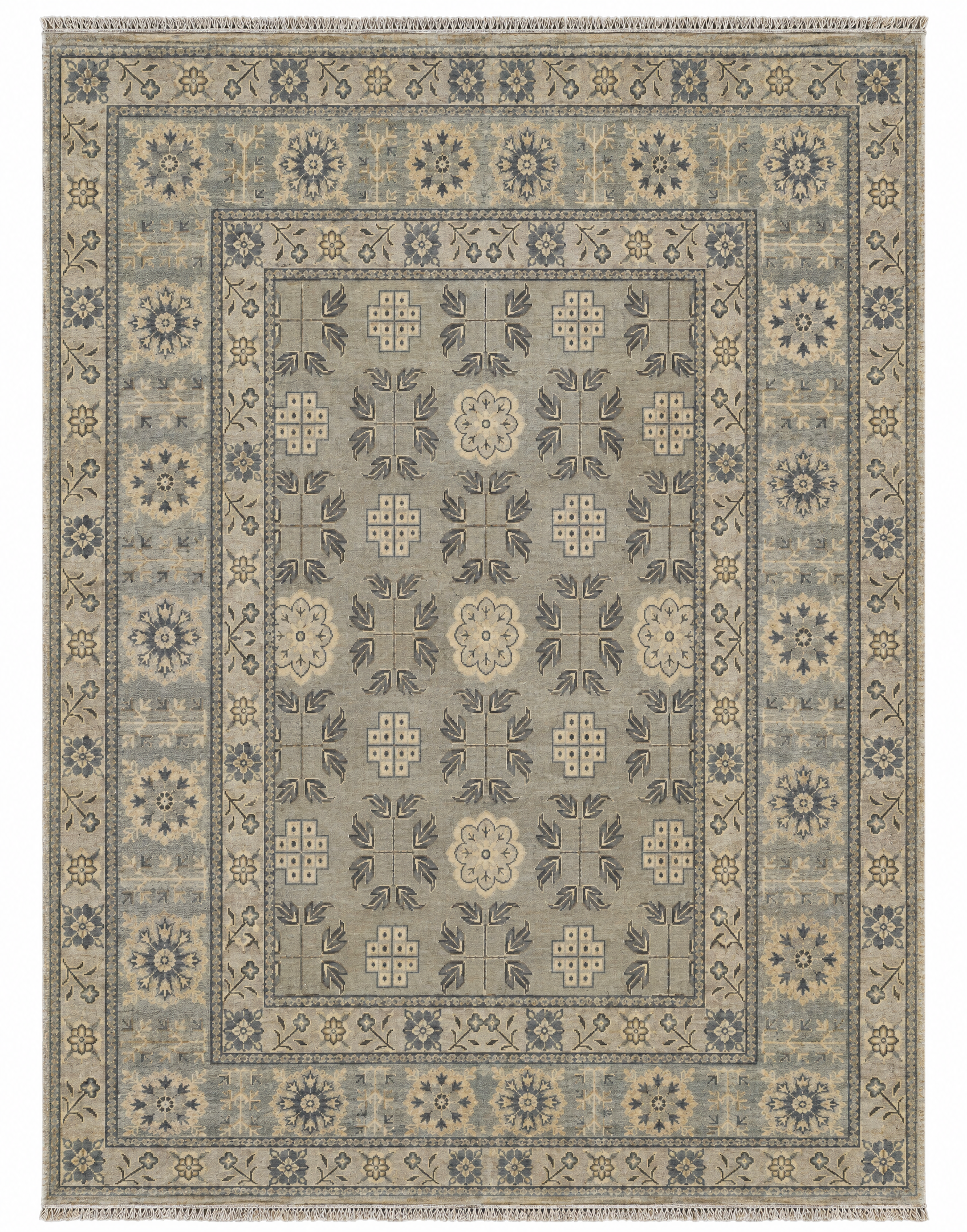 Erin Lichy 6.6x8.3 Hand-Knotted Oushak Tan and Grey — created with Imersian