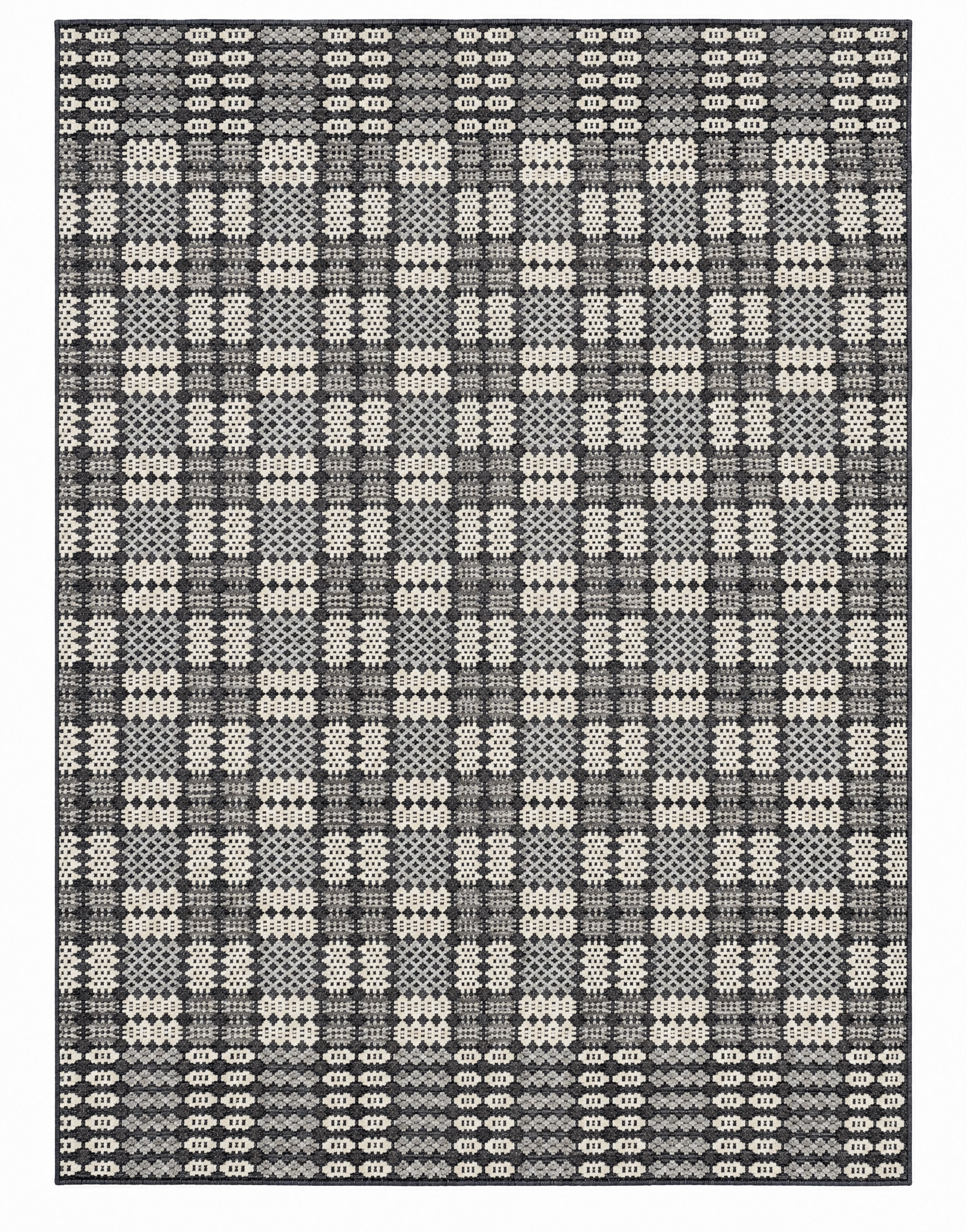Bennent 9.3x11.9 Hand-Knotted Dark Grey & Beige Modern — created with Imersian