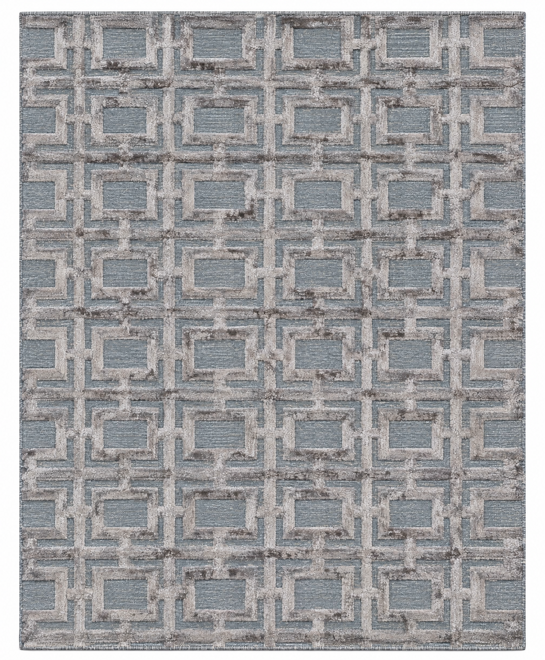 Chocoball 8.3x10 Hand-Knotted Grey Modern — created with Imersian