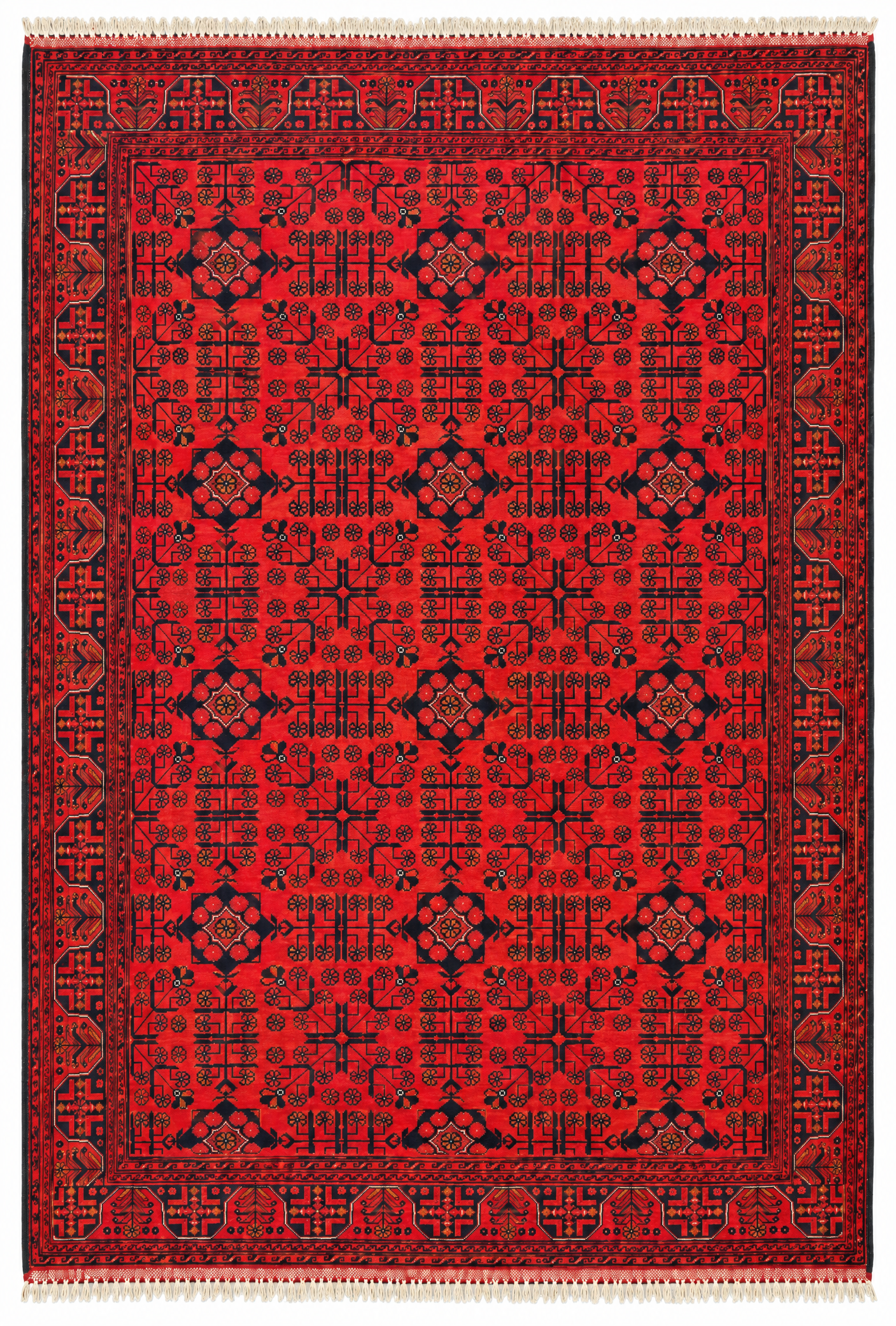 Lana Frank 6.5x9.6 Red Afghani Khal Muhammad Rug — created with Imersian