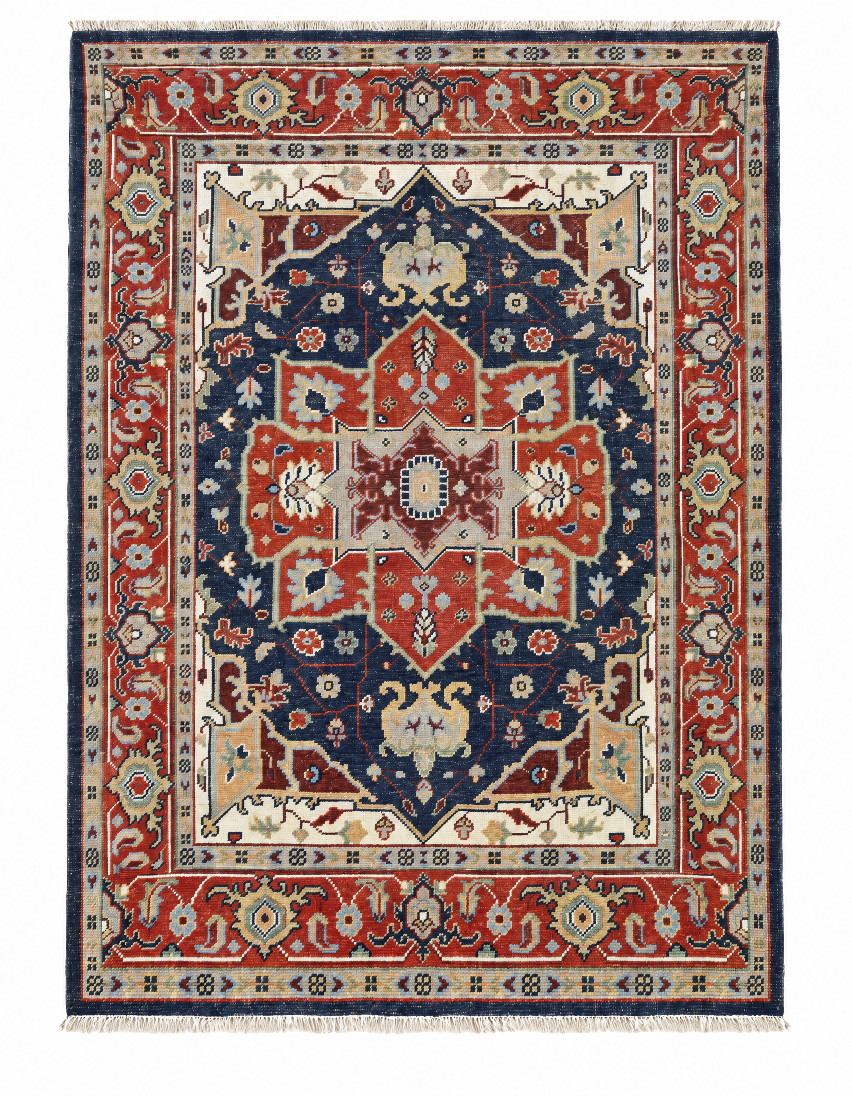 La Petite Grocery 8x10.3 Hand-Knotted Blue & Red Serapi — created with Imersian