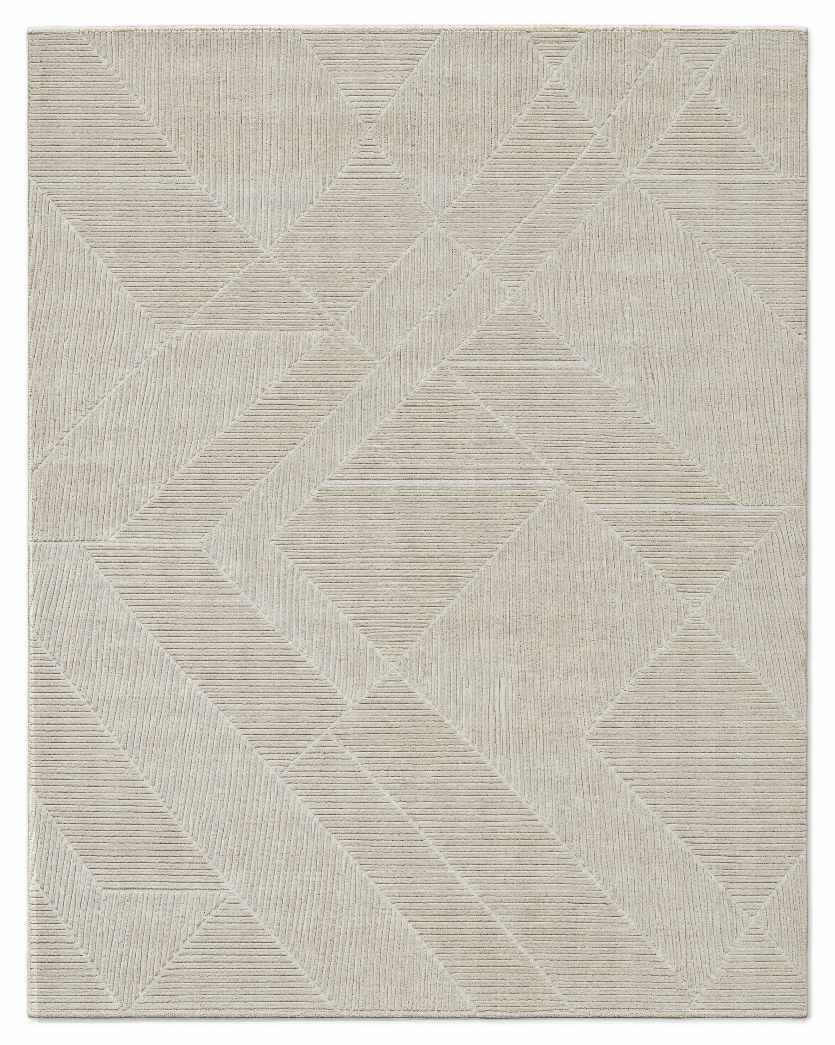 Blake 8x10 Hand-Knotted Ivory Mix Cut Pile — created with Imersian
