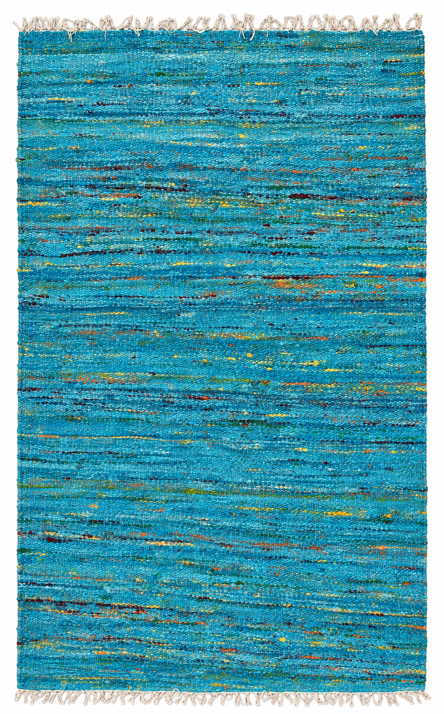 Gagnard 5x8 Handwoven Blue Sari Silk Rug CLEARANCE — created with Imersian