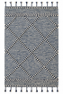 Leila Bekhti 5x7.6 Ivory and Blue Hand-Tufted Rug CLEARANCE — created with Imersian