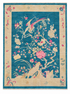 Jennifer Kahn 10.2x13.8 Blue & Pink Afghani Bokhara Rug — created with Imersian