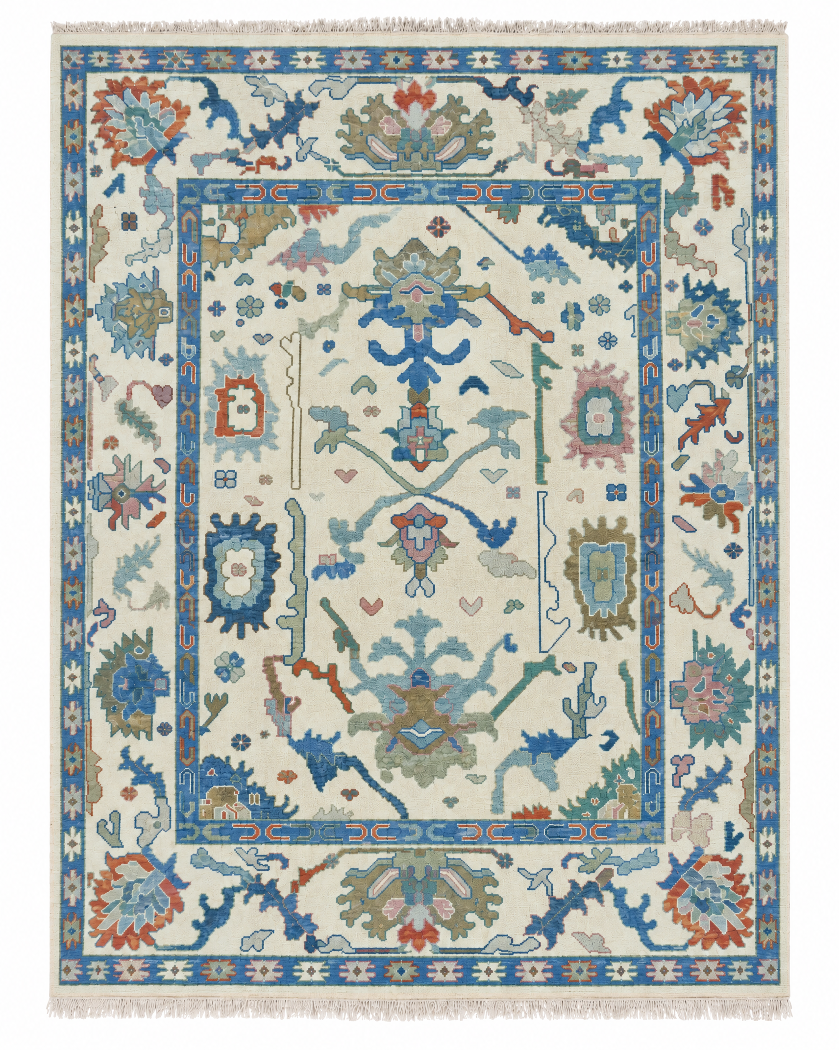 Aaliyah Butler 8x10 Multi Color Hand-Knotted Oushak Rug — created with Imersian