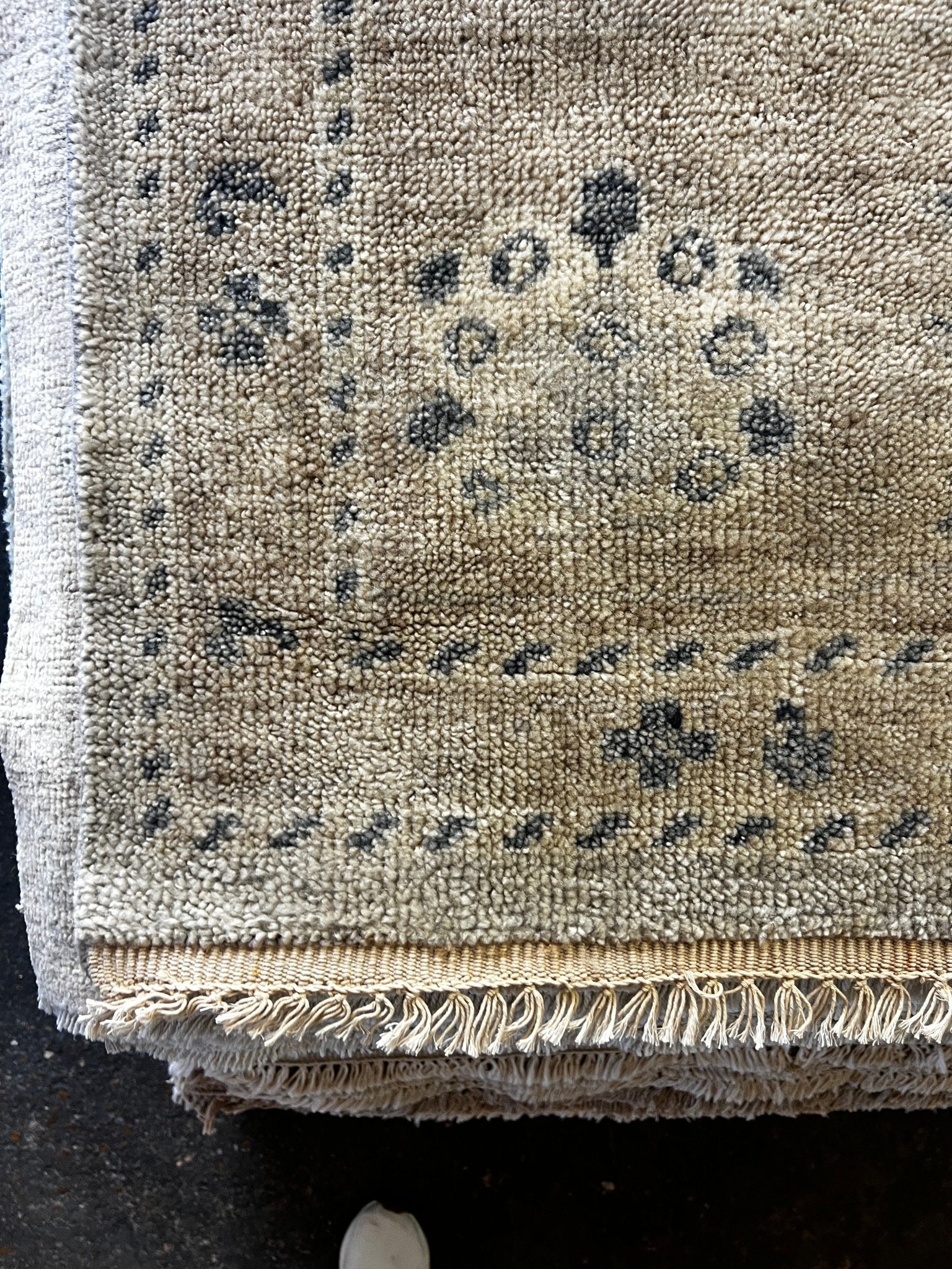 Susan Banks 9x12 Hand-Knotted Tan & Grey Oushak | Banana Manor Rug Factory Outlet