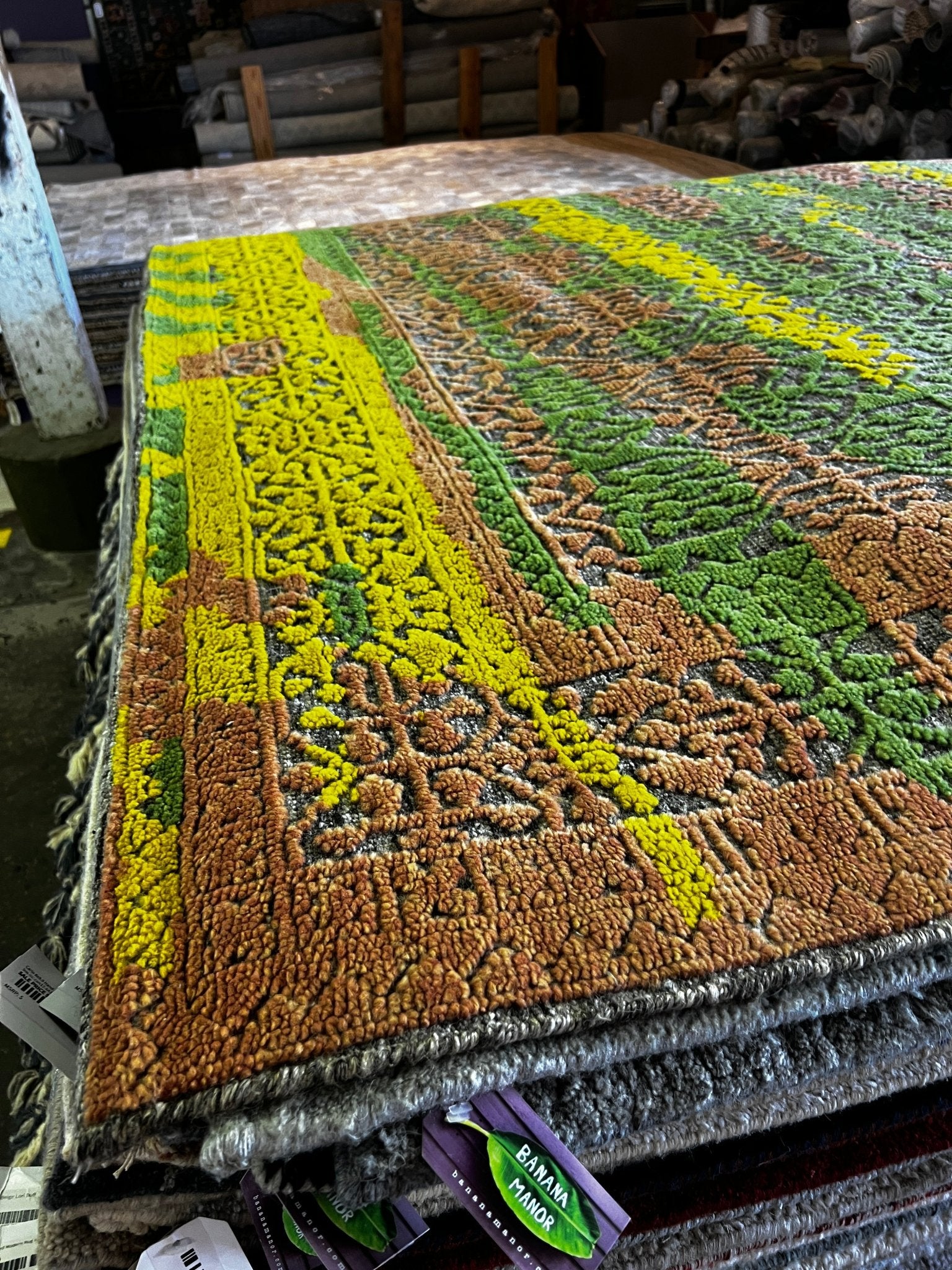 The Jamaican 8x10 Hand-Knotted Multi Color Cut Pile | Banana Manor Rug Factory Outlet