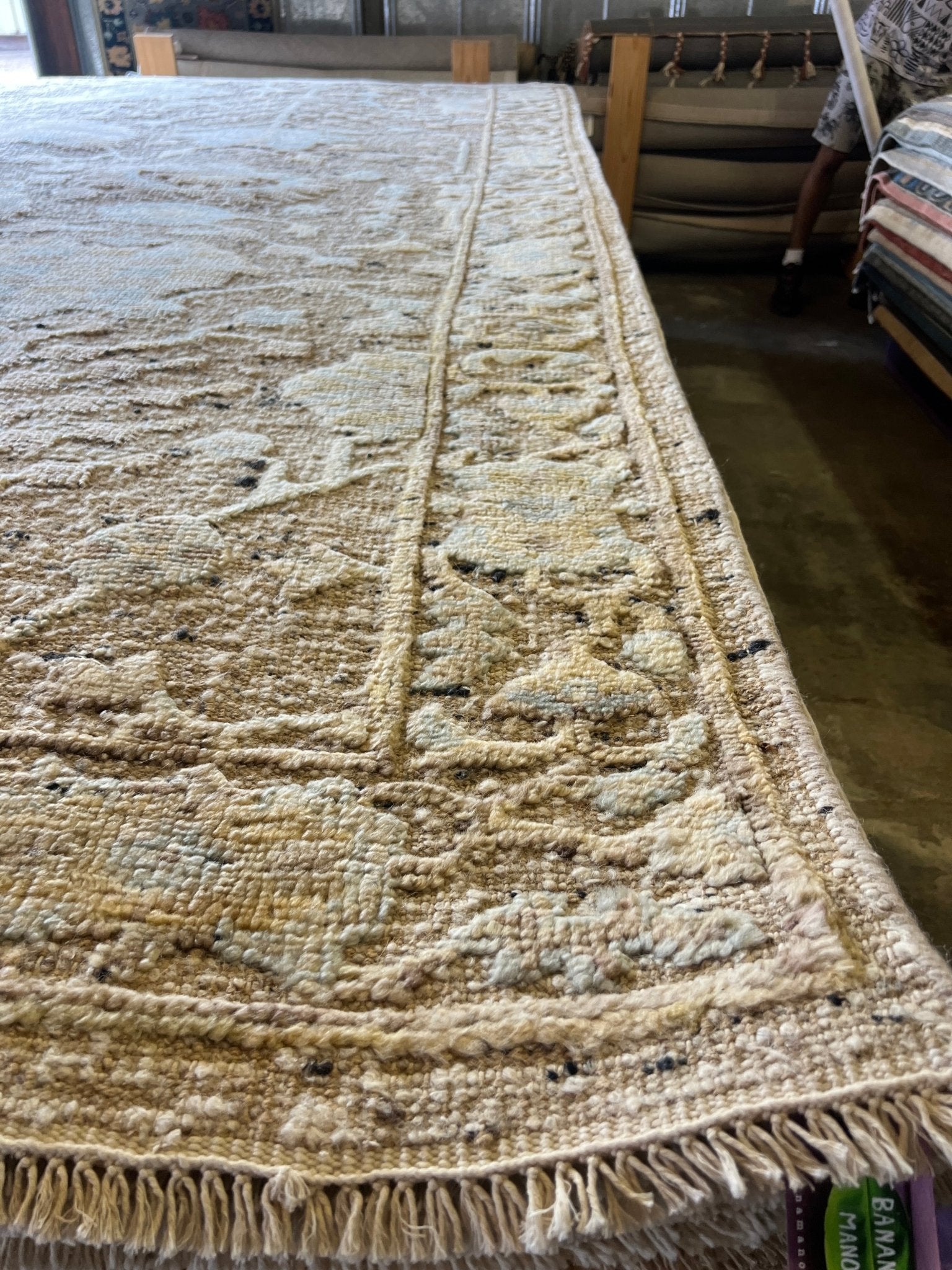 Tommaso 9.3x11.6 Natural Abstract Oushak | Banana Manor Rug Factory Outlet