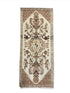 Vintage 1.5x3.6 Turkish Oushak Brown and Ivory Small Rug | Banana Manor Rug Factory Outlet