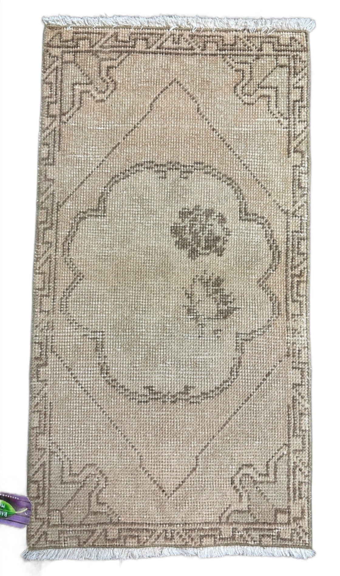 Vintage 1.6x2.11 Grey and Brown Turkish Oushak Small Rug | Banana Manor Rug Factory Outlet