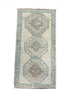 Vintage 1.7x3.1 Turkish Oushak Beige and Aqua Small Rug | Banana Manor Rug Factory Outlet