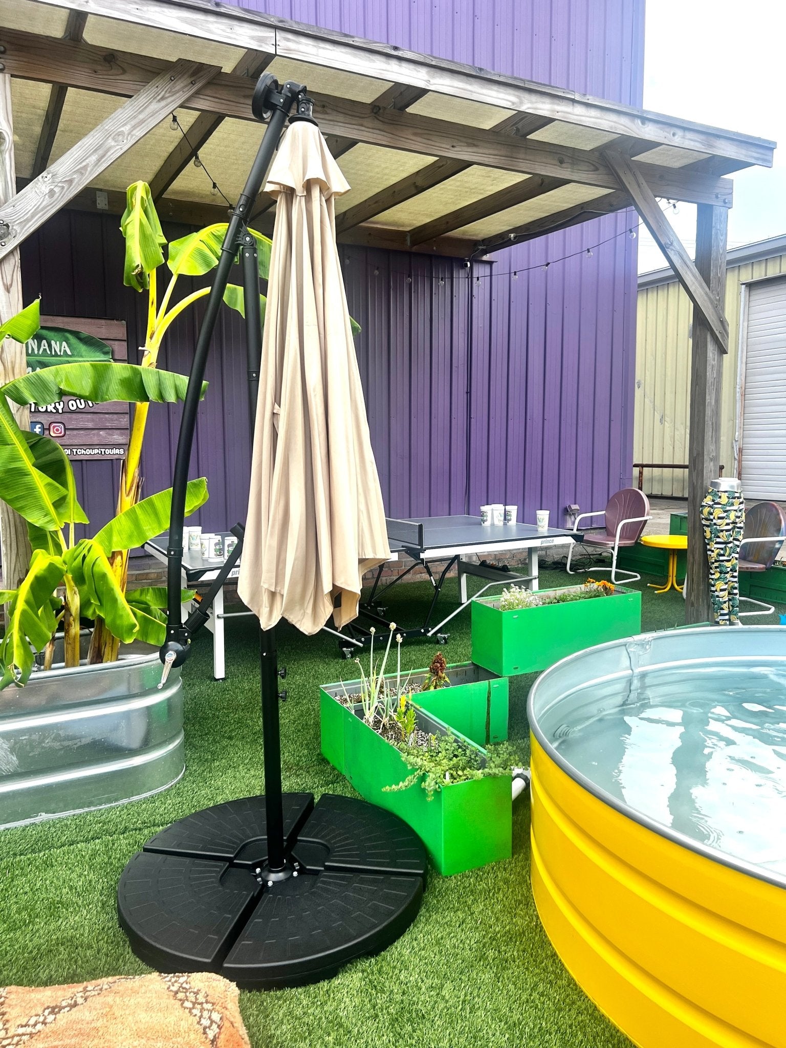 10 ft. Solar Cantilever Offset Market Patio Umbrella w/out Weighted Ba – Banana Manor Rug Factory Outlet 10 ft. Solar Cantilever Offset Market Patio Umbrella w/out Weighted Ba – Banana Manor Rug Factory Outlet