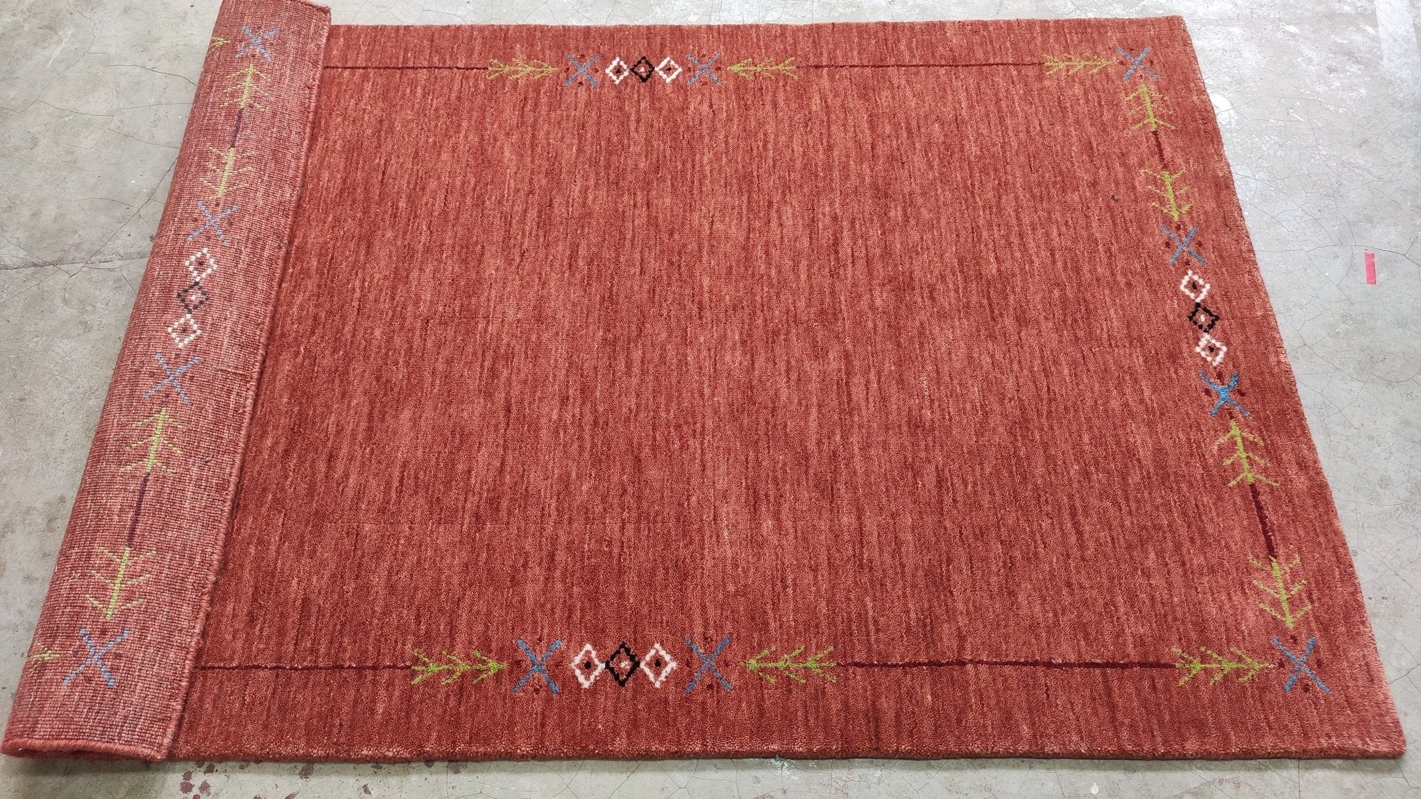 3x4.9 Brown/Rust Handwoven Gabbeh Rug | Banana Manor Rug Factory Outlet