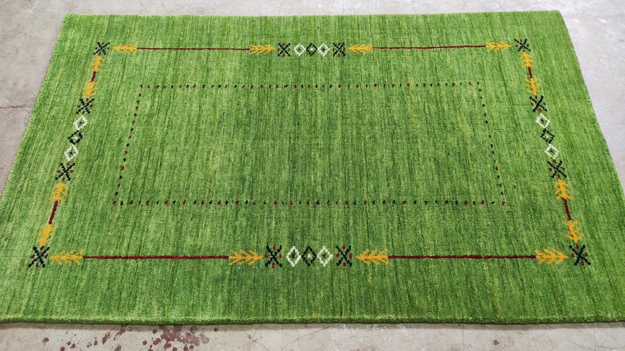 3x4.9 Green Handwoven Gabbeh Rug – Banana Manor Rug Factory Outlet