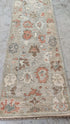 Paisley 2.6x14 Hand-Knotted Tan and Rust Oushak Runner | Banana Manor Rug Company