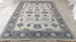 Hermione 7.6x9.9 Light Green and Grey Hand-Knotted Oushak Rug | Banana Manor Rug Company